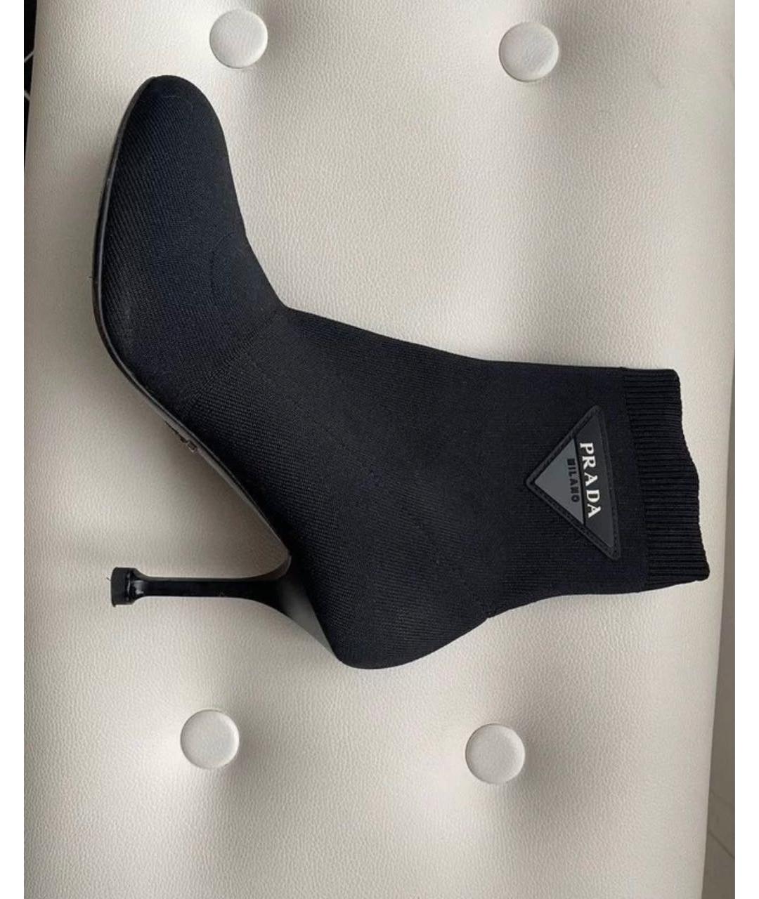 PRADA Черные текстильные ботильоны, фото 6