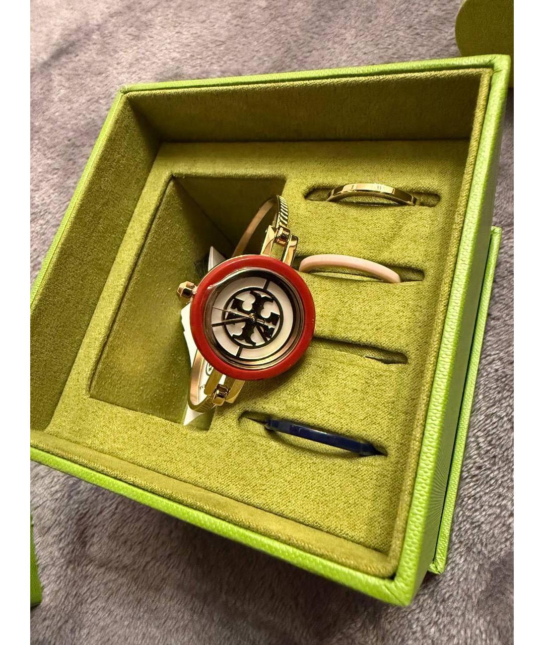 TORY BURCH Желтые стальные часы, фото 2