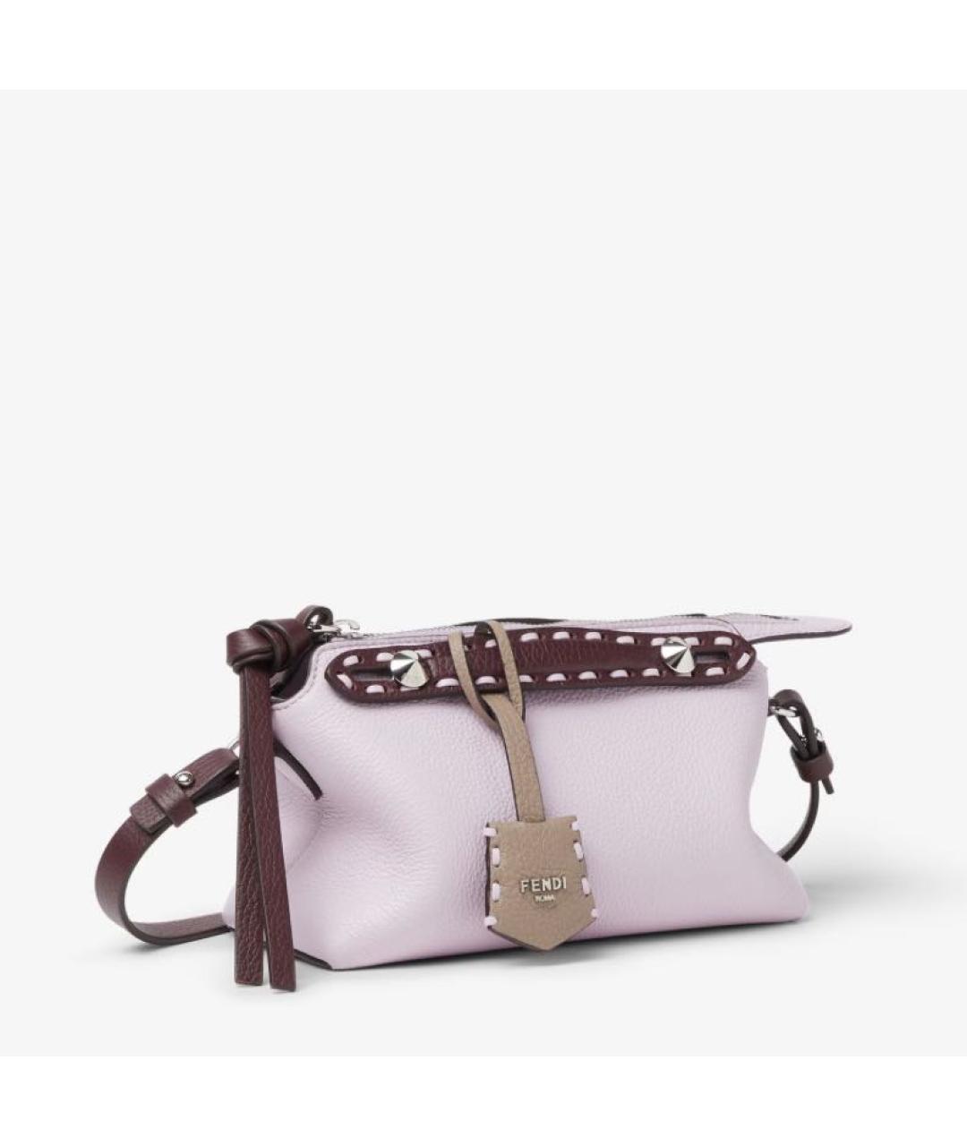 FENDI Розовая кожаная сумка через плечо, фото 4