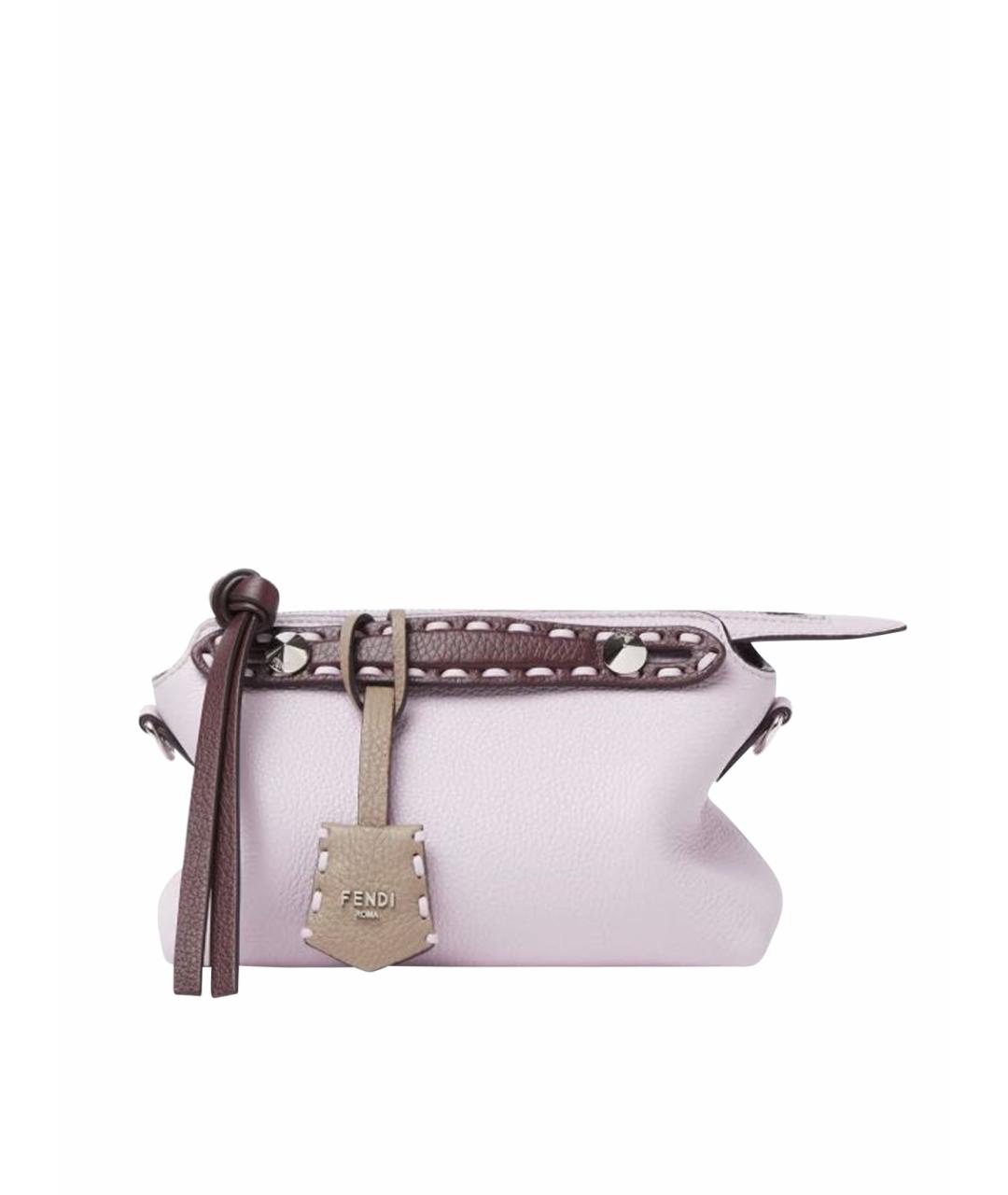 FENDI Розовая кожаная сумка через плечо, фото 1