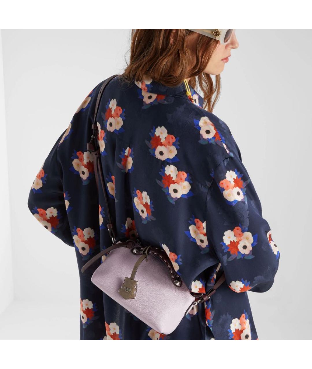 FENDI Розовая кожаная сумка через плечо, фото 2