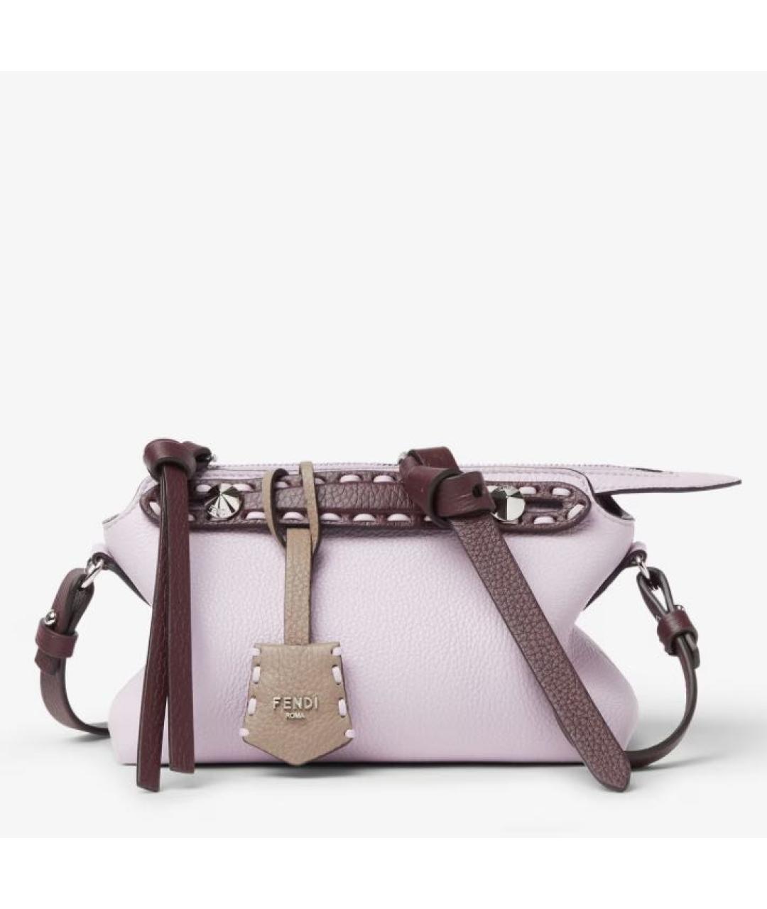 FENDI Розовая кожаная сумка через плечо, фото 3