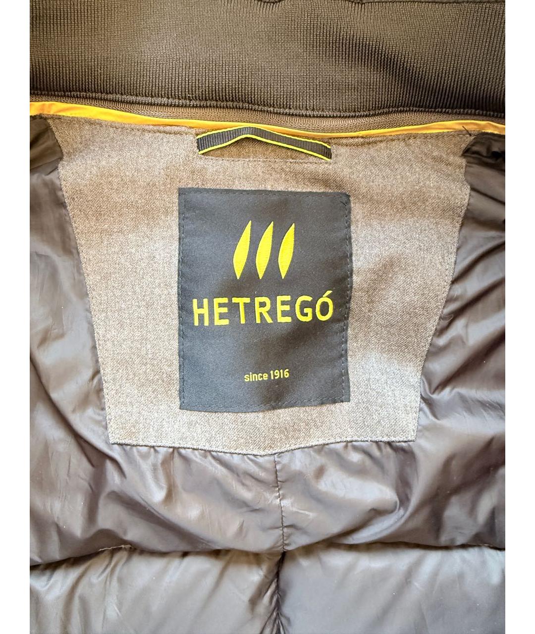 HETREGO Коричневый шерстяной пуховик, фото 3