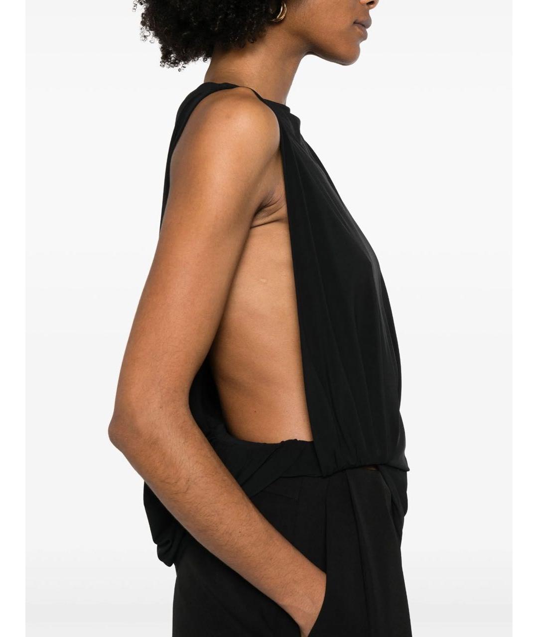 JACQUEMUS Черная вискозная блузы, фото 3