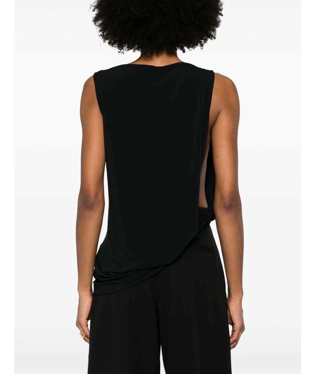 JACQUEMUS Черная вискозная блузы, фото 5