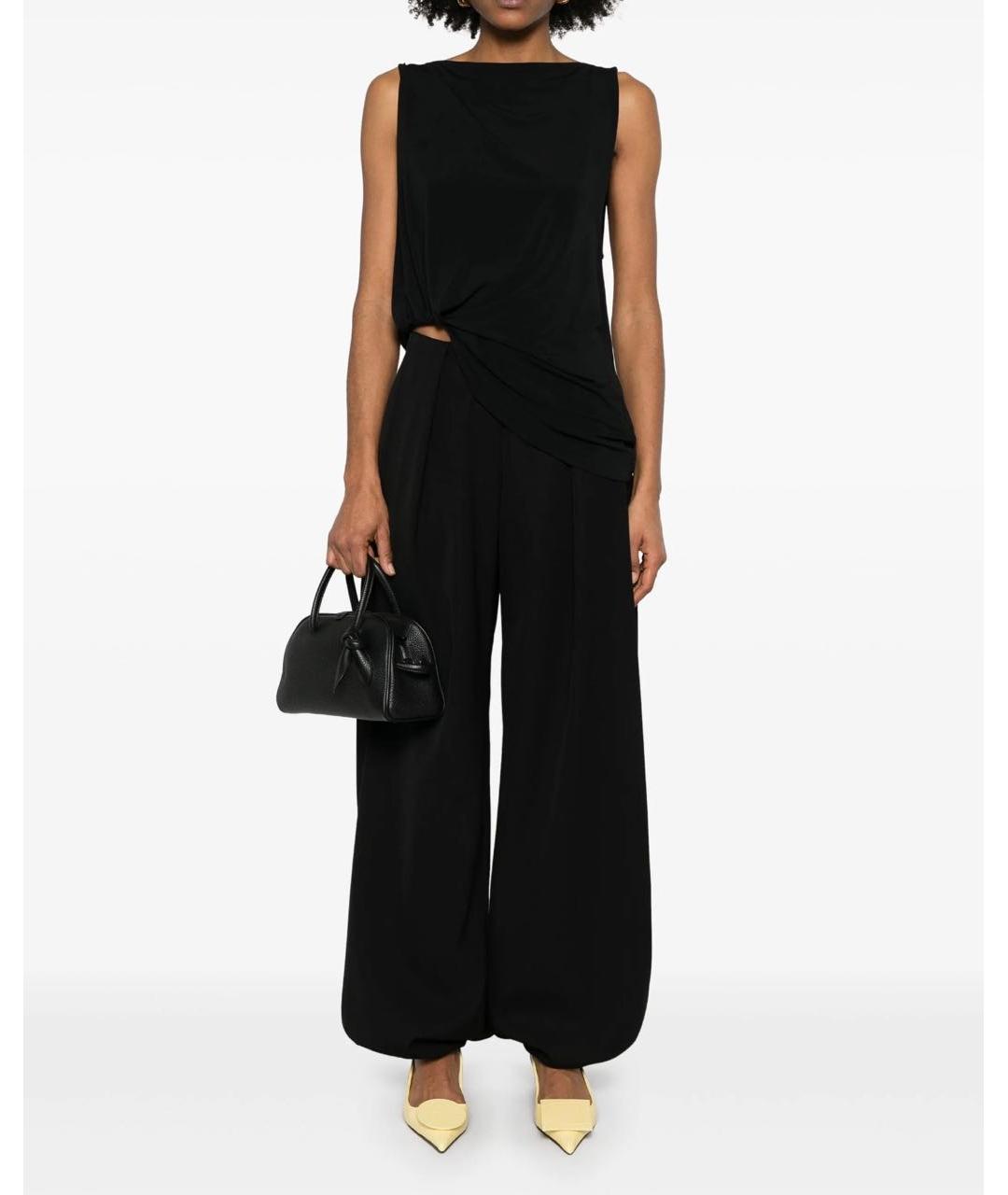 JACQUEMUS Черная вискозная блузы, фото 7