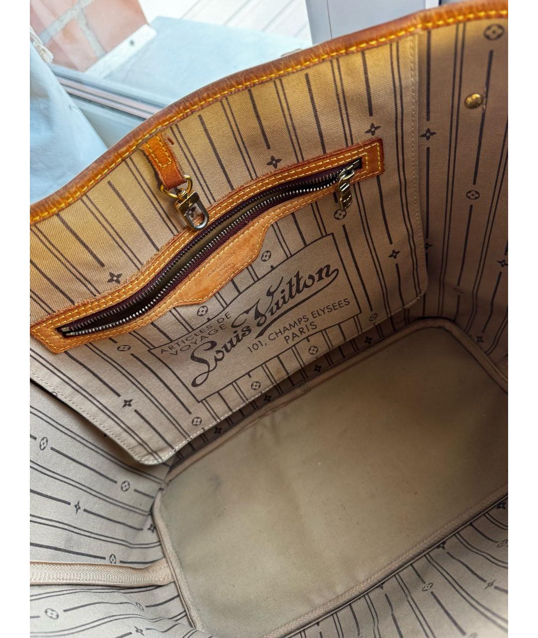 LOUIS VUITTON Коричневая сумка тоут, фото 5