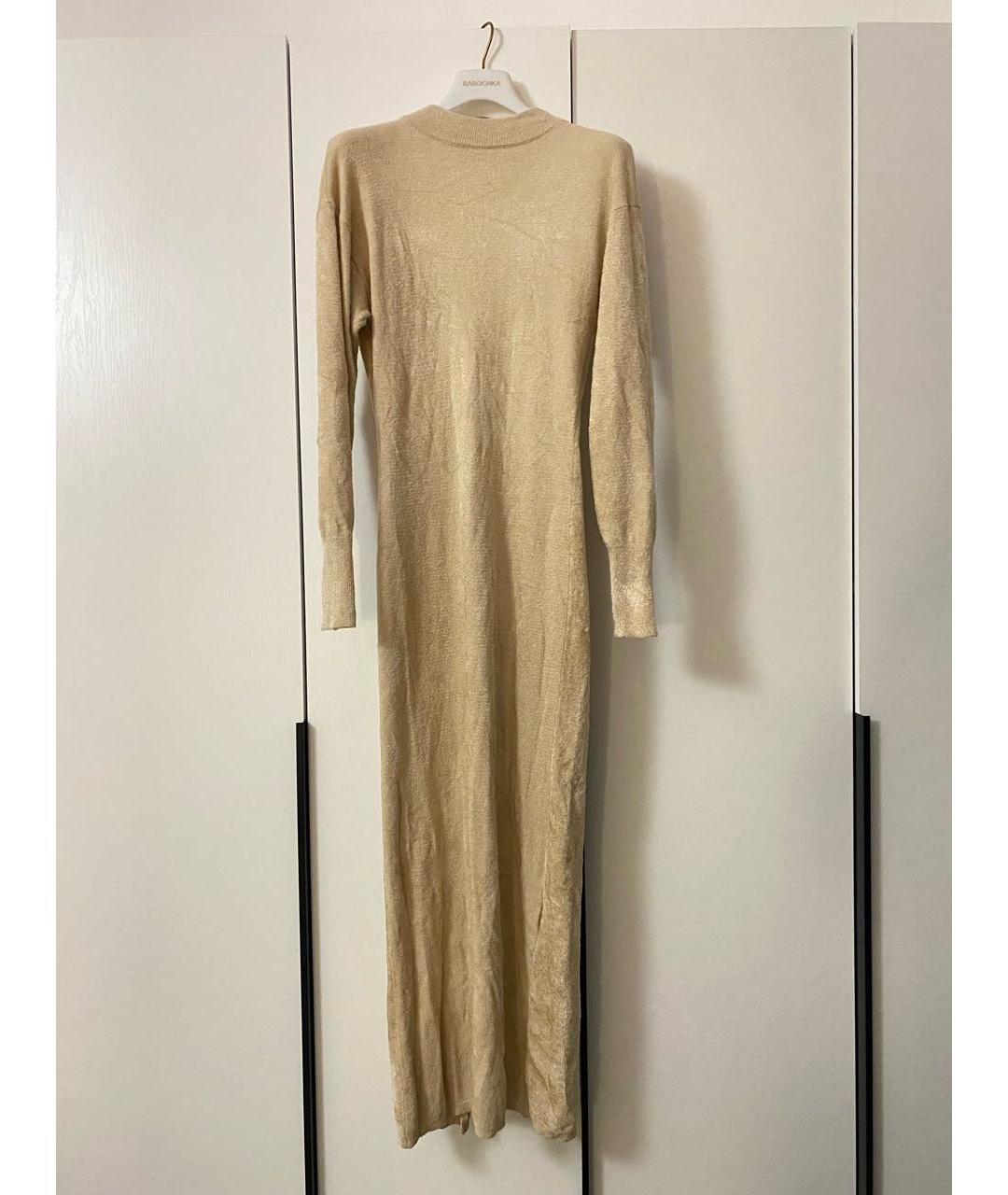 ERIKA CAVALLINI Бежевое вискозное повседневное платье, фото 6