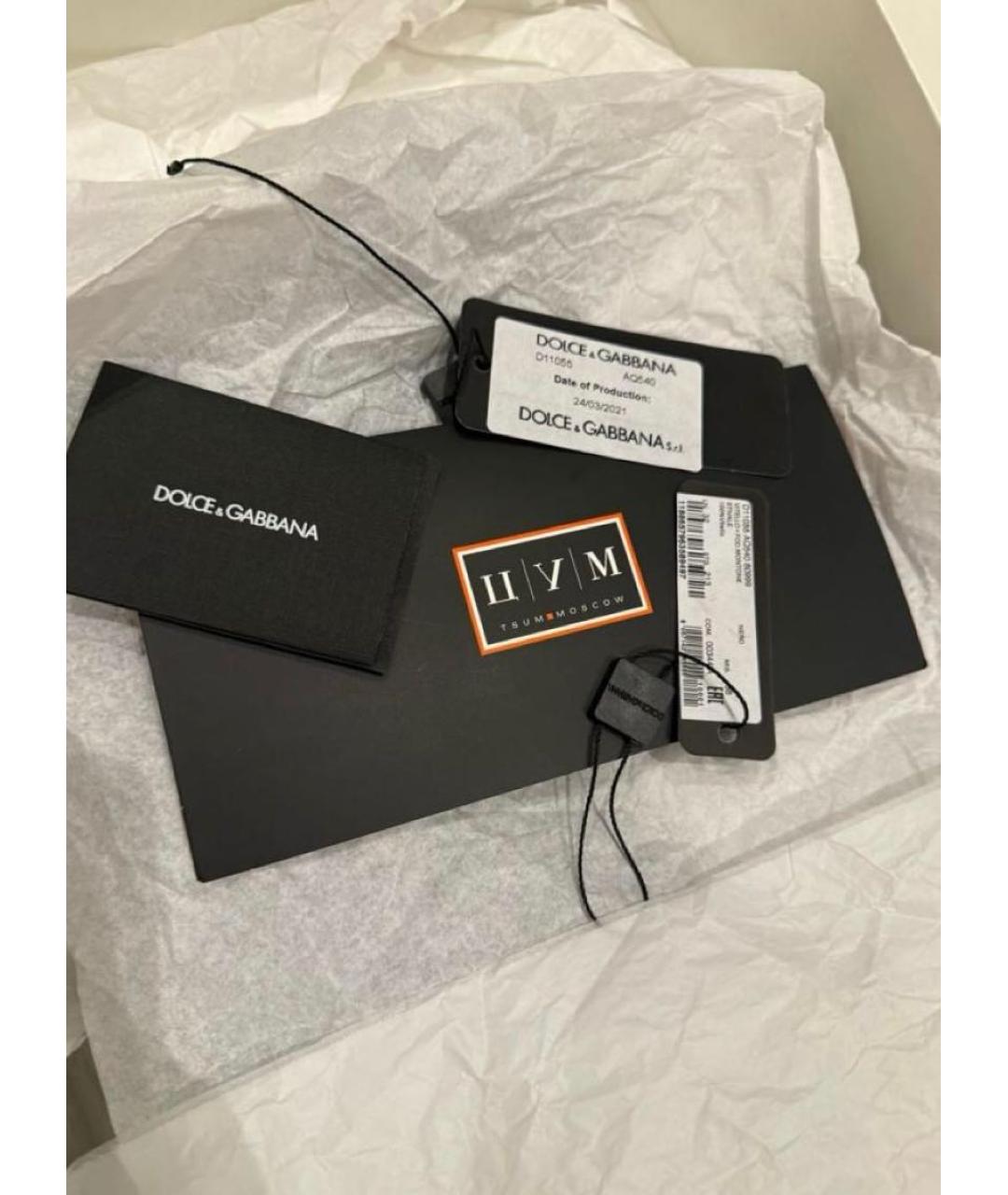 DOLCE&GABBANA Черные кожаные сапоги, фото 6