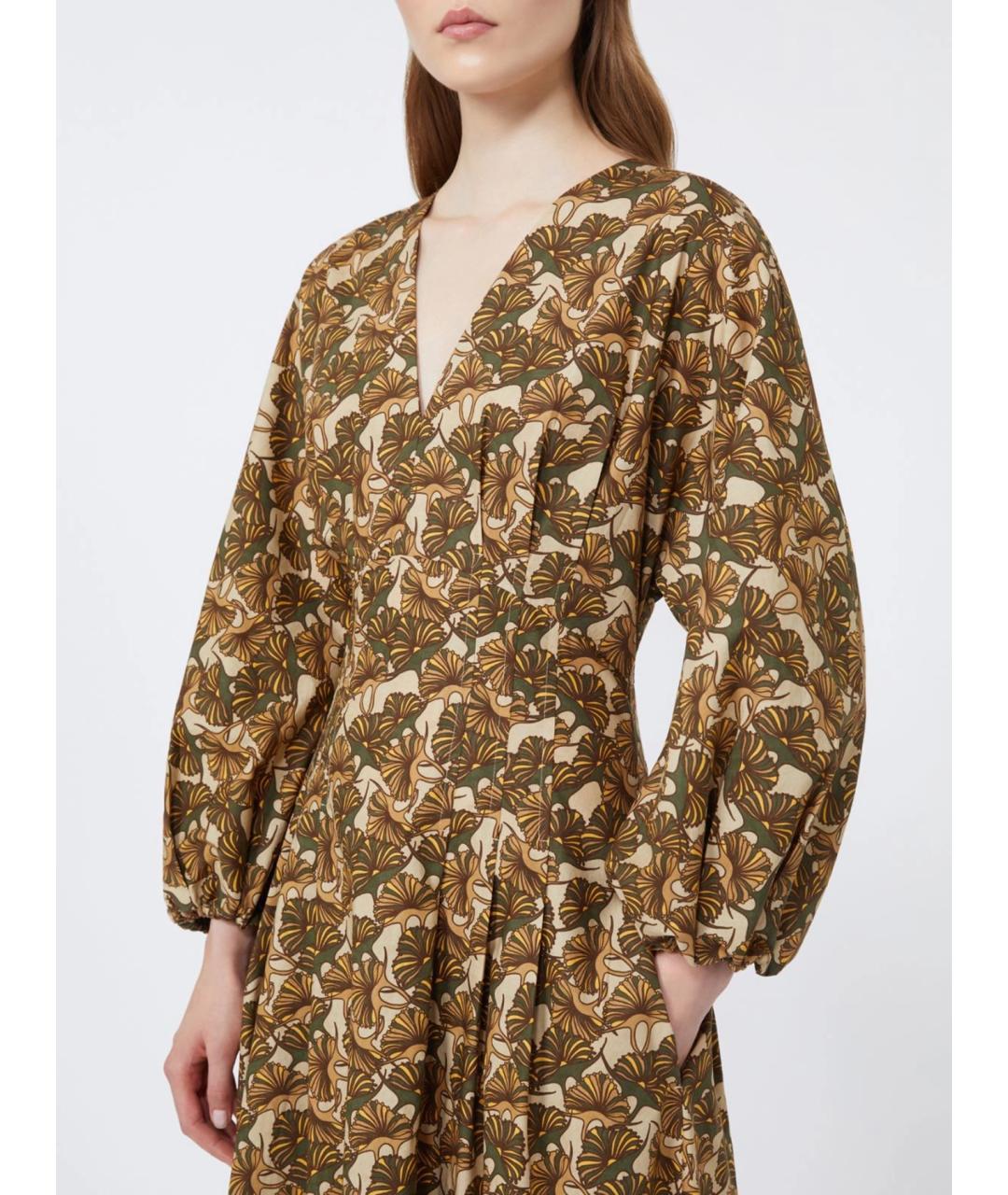 MAX MARA STUDIO Мульти хлопковое повседневное платье, фото 4