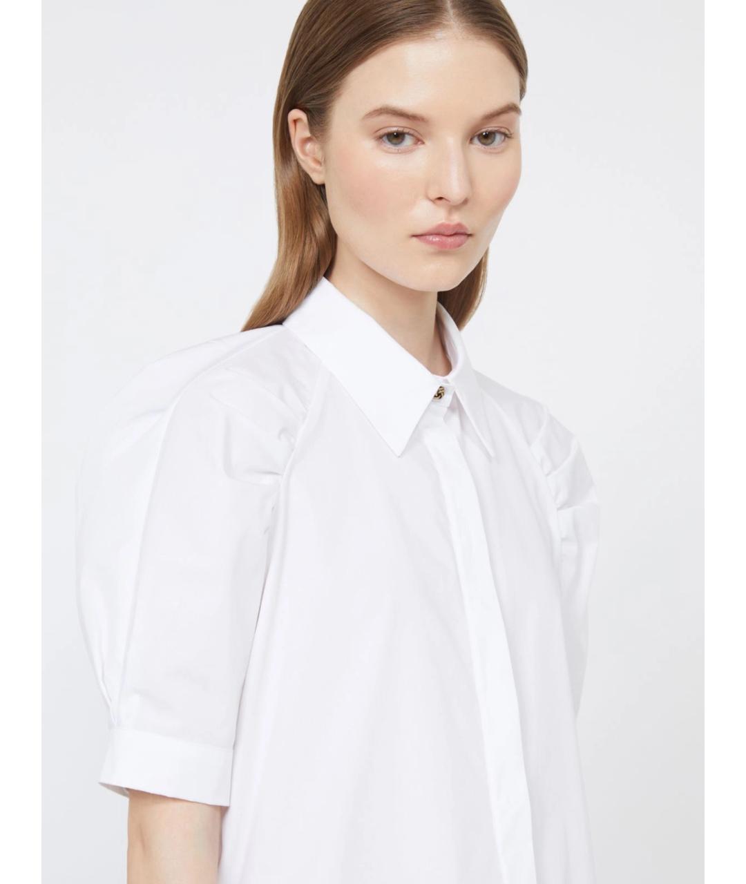 MAX MARA STUDIO Белая хлопковая рубашка, фото 5