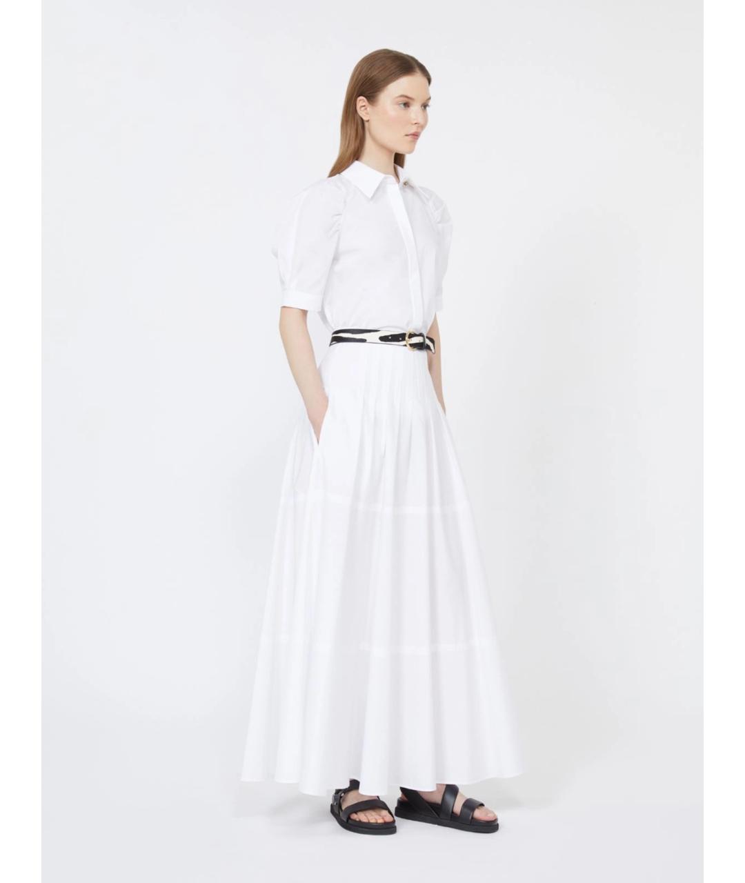 MAX MARA STUDIO Белая хлопковая рубашка, фото 2