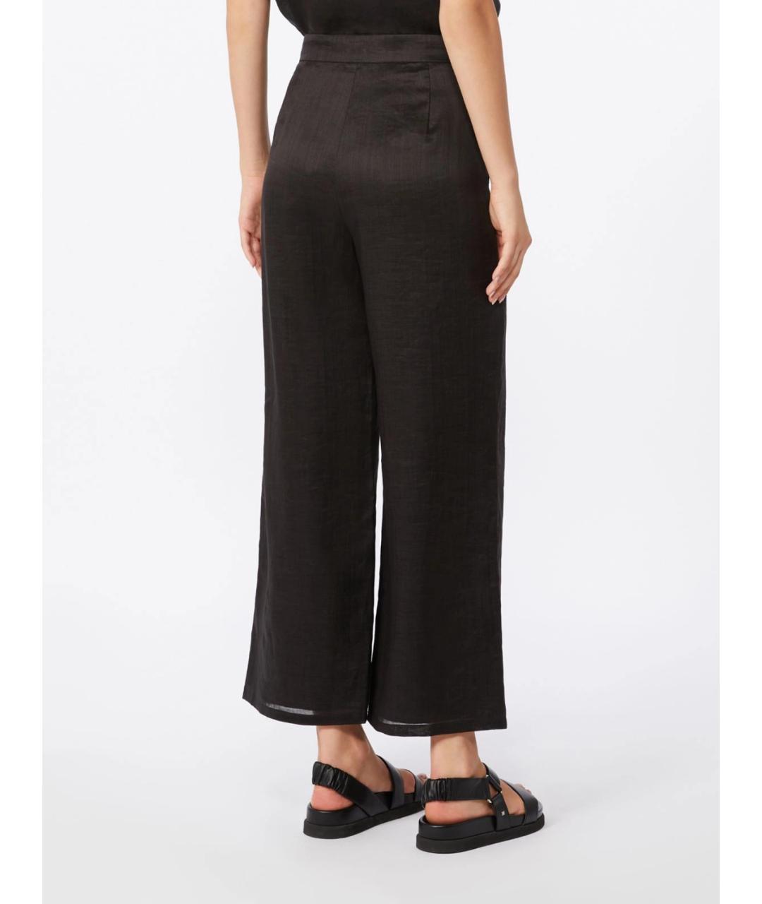 MAX MARA STUDIO Черные прямые брюки, фото 4