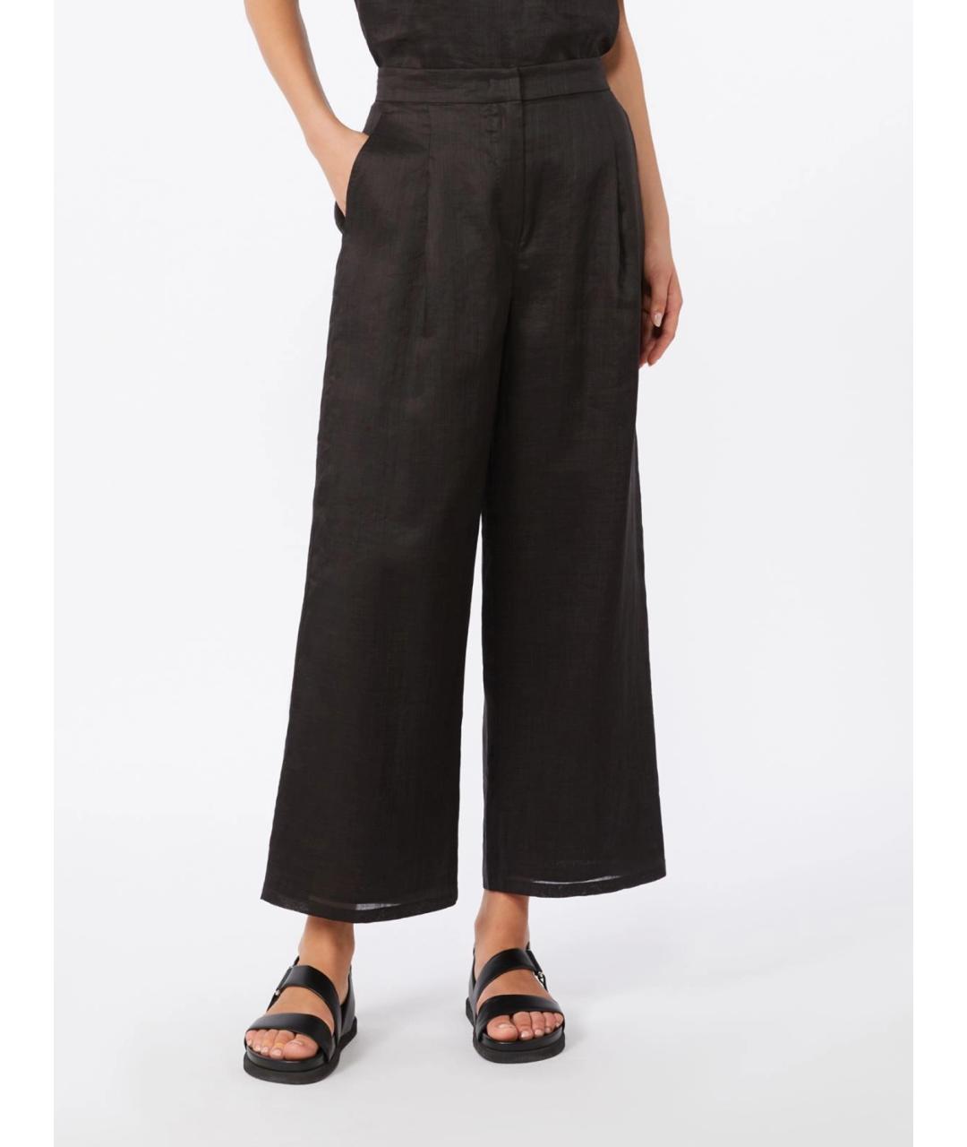 MAX MARA STUDIO Черные прямые брюки, фото 3