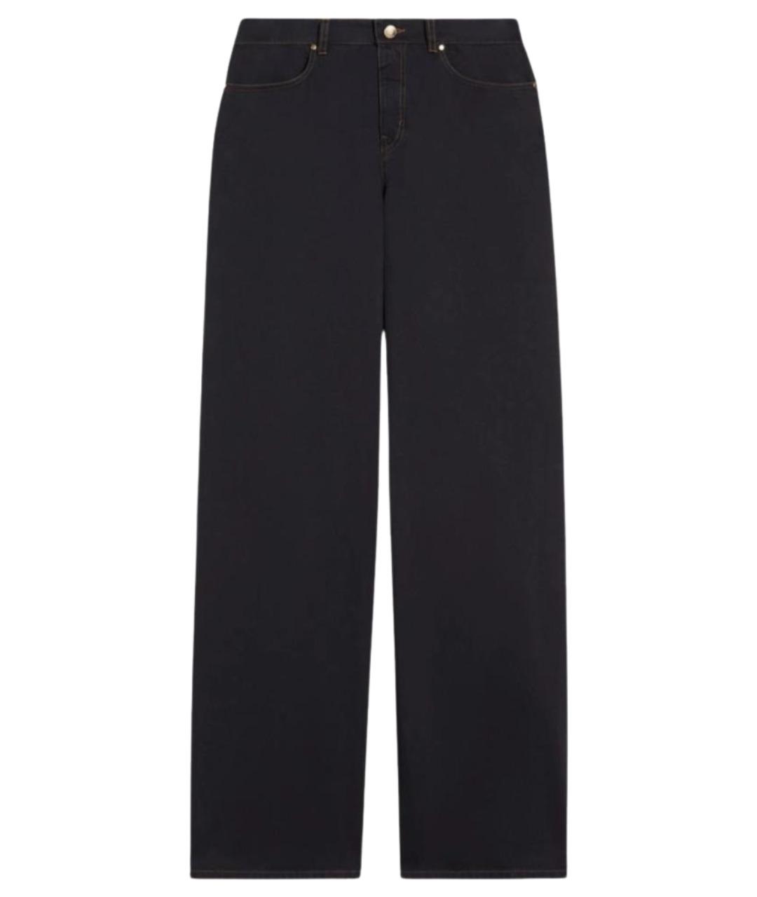 MAX MARA STUDIO Темно-синие хлопковые брюки широкие, фото 1