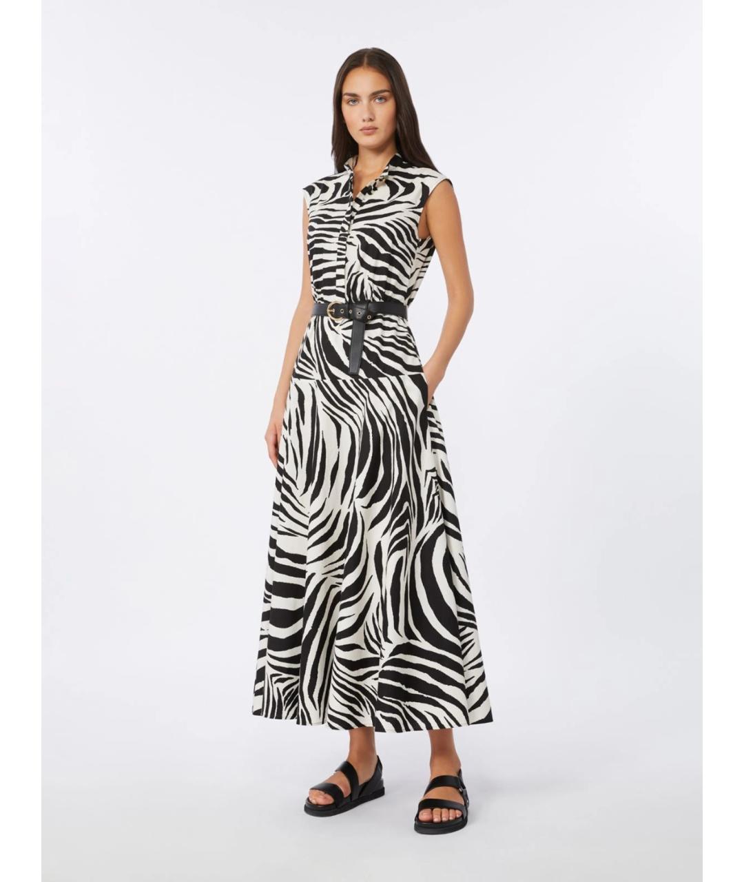 MAX MARA STUDIO Мульти хлопковое повседневное платье, фото 2