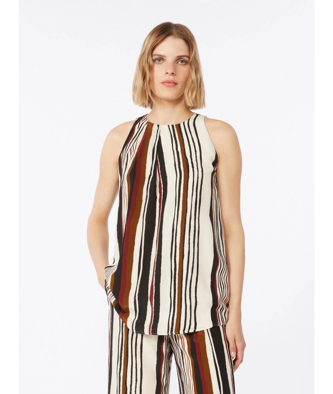MAX MARA STUDIO Мульти шелковая майка, фото 3