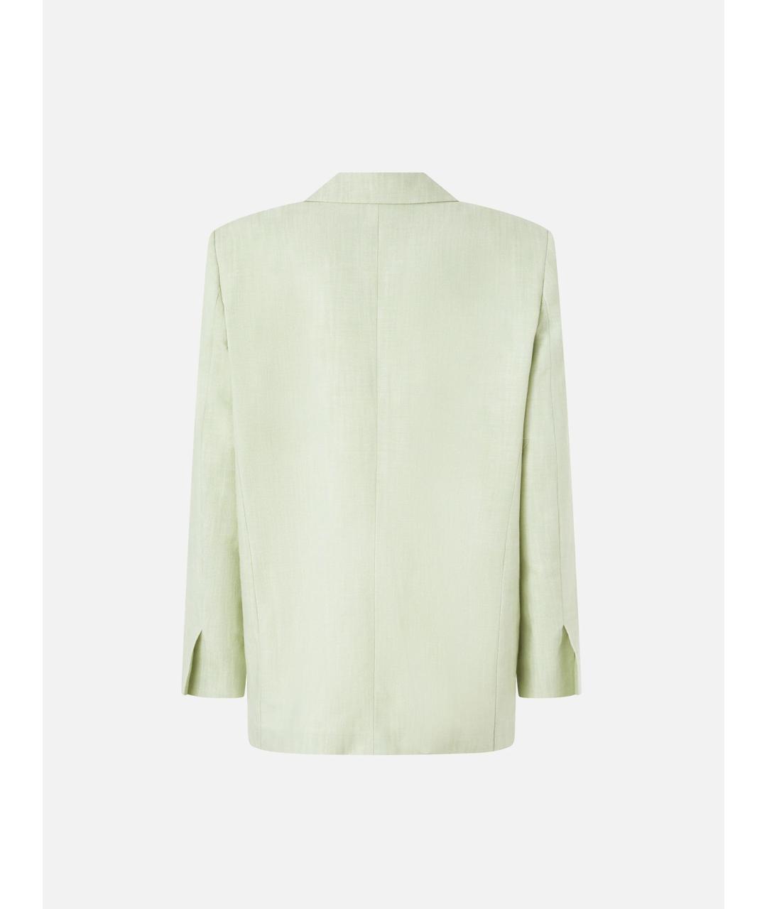 PINKO Зеленый льняной жакет/пиджак, фото 6