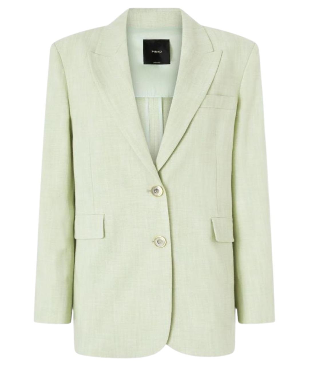 PINKO Зеленый льняной жакет/пиджак, фото 1