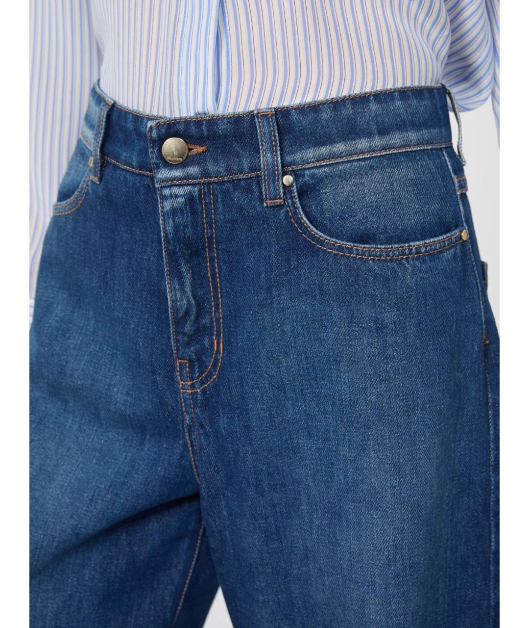 MAX MARA STUDIO Хлопковые прямые джинсы, фото 4