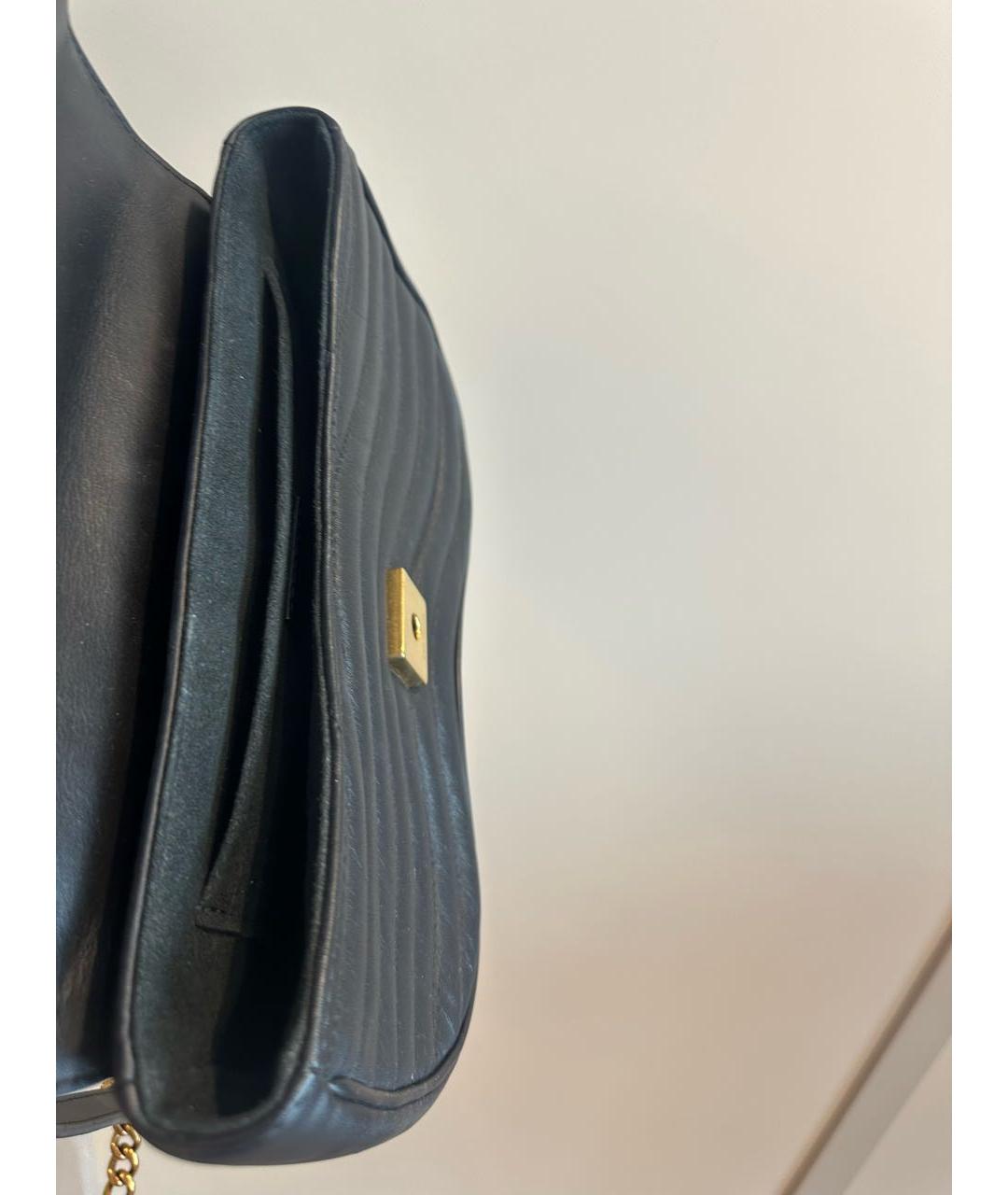 LOUIS VUITTON Черная кожаная сумка через плечо, фото 4