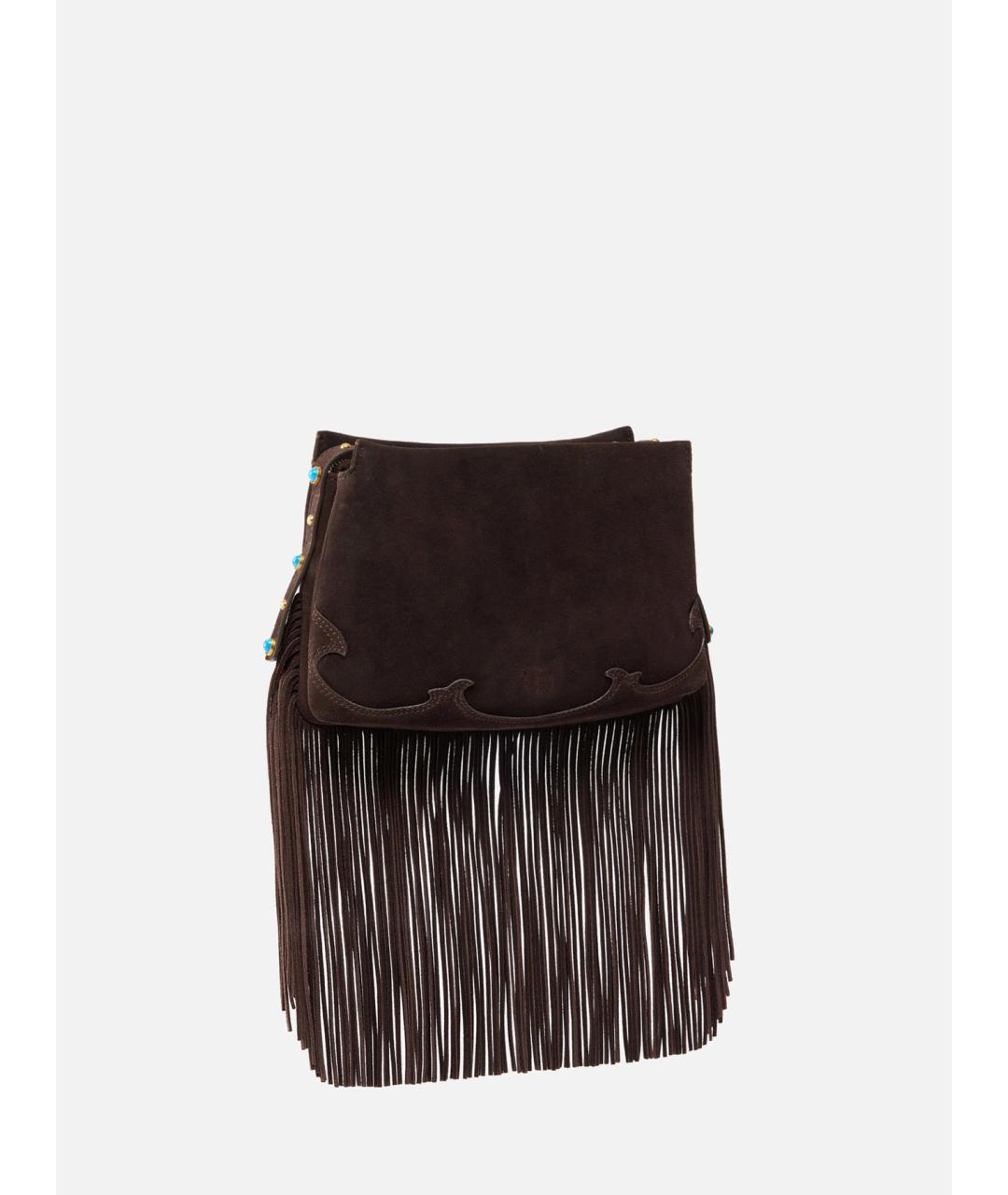 PINKO Коричневая кожаная сумка через плечо, фото 4