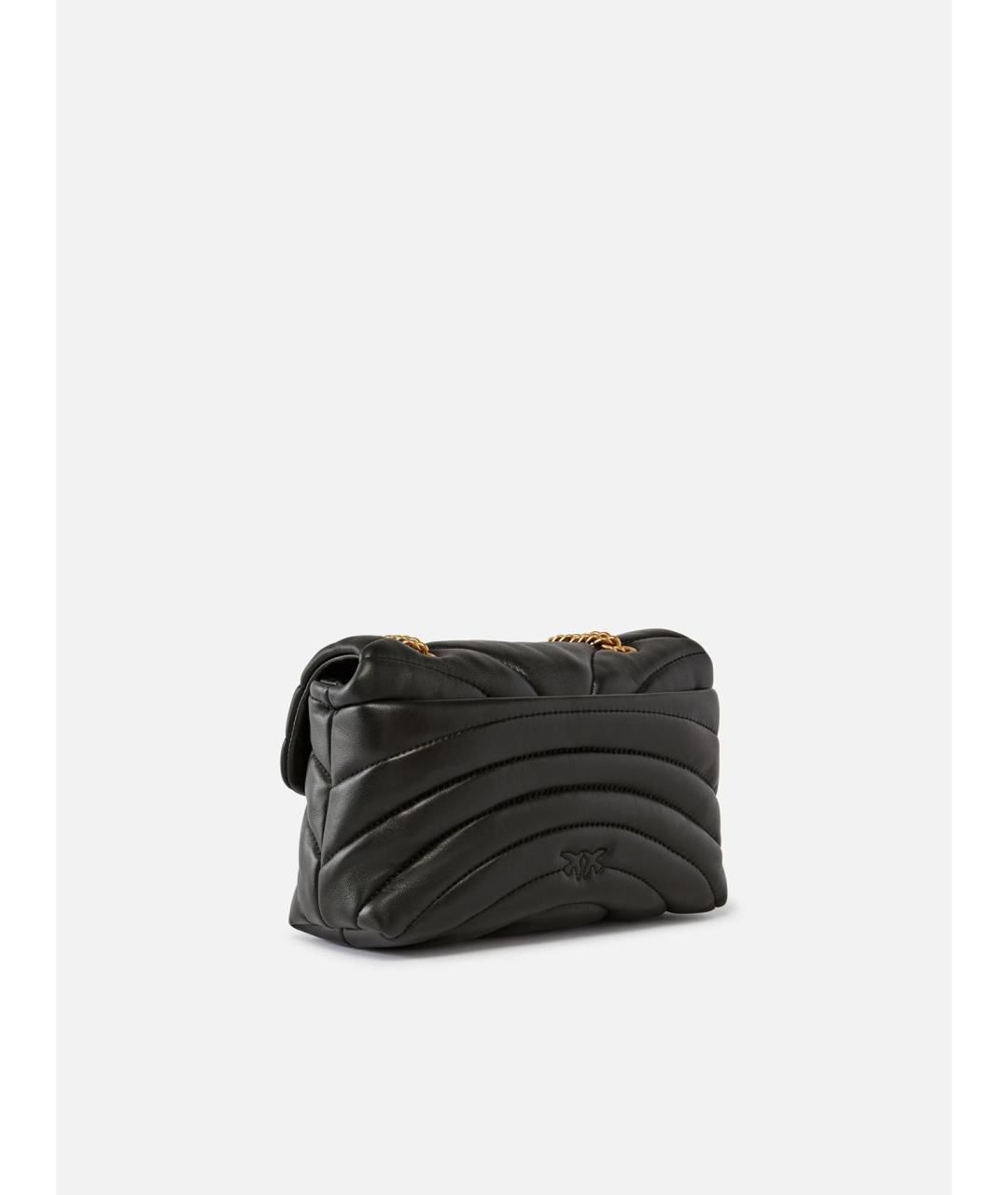 PINKO Черная кожаная сумка через плечо, фото 3