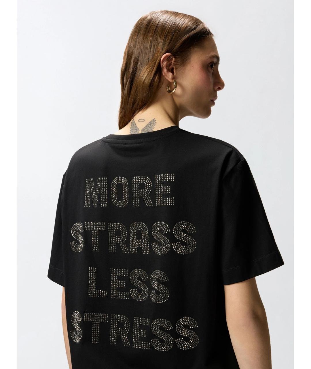 PINKO Черная хлопковая футболка, фото 5