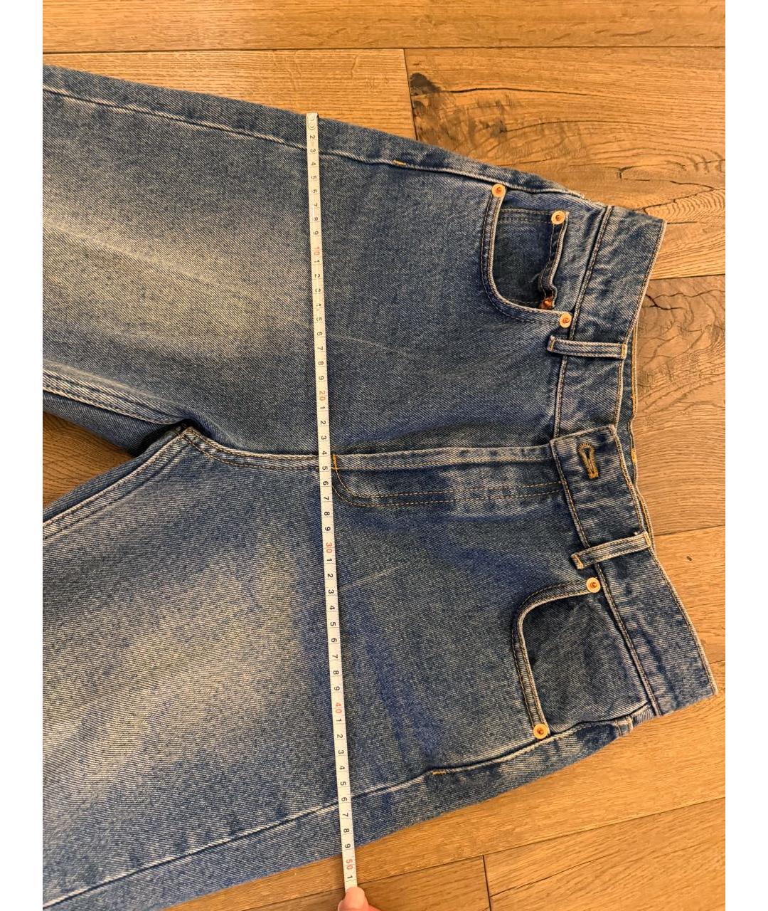 BALENCIAGA Синие хлопковые прямые джинсы, фото 6