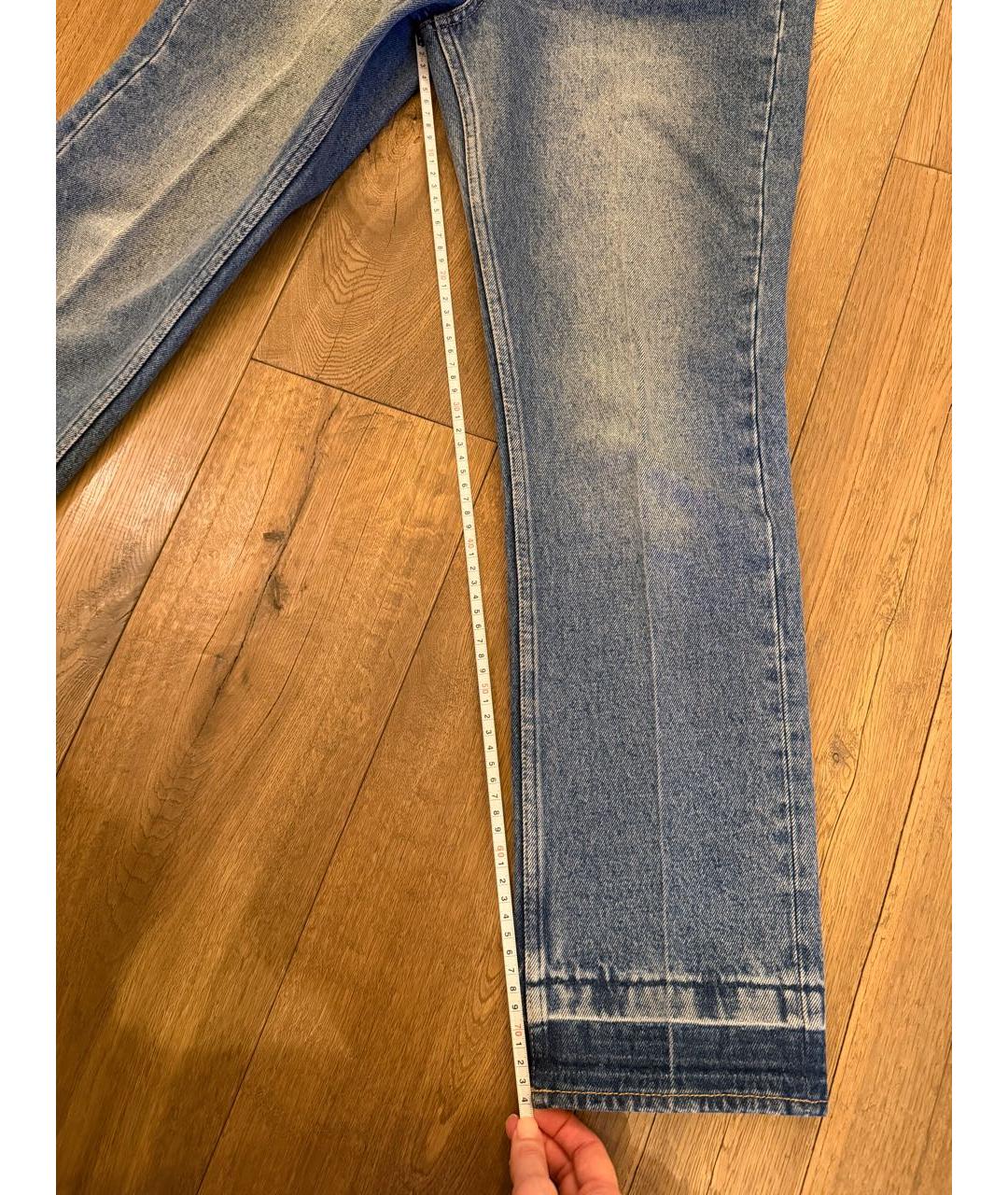 BALENCIAGA Синие хлопковые прямые джинсы, фото 8