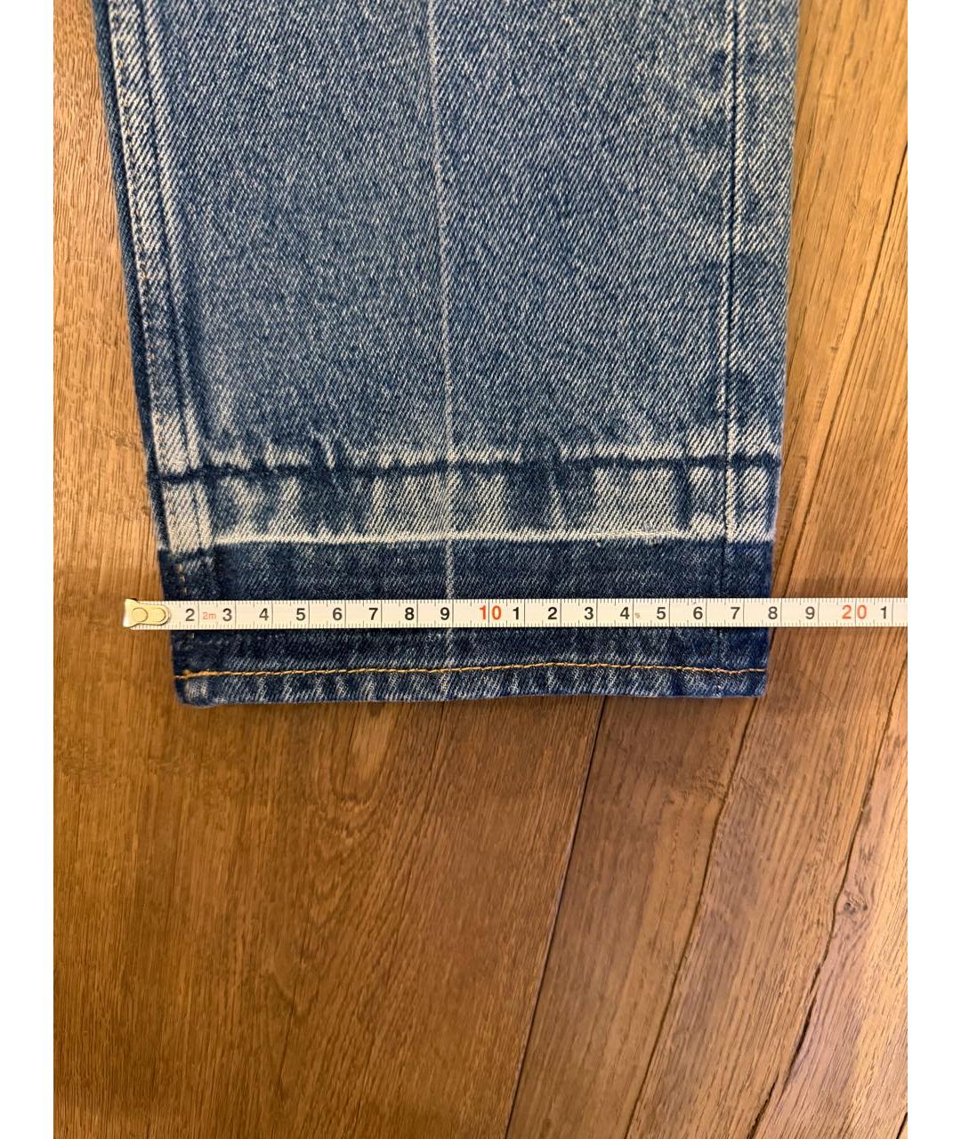 BALENCIAGA Синие хлопковые прямые джинсы, фото 5