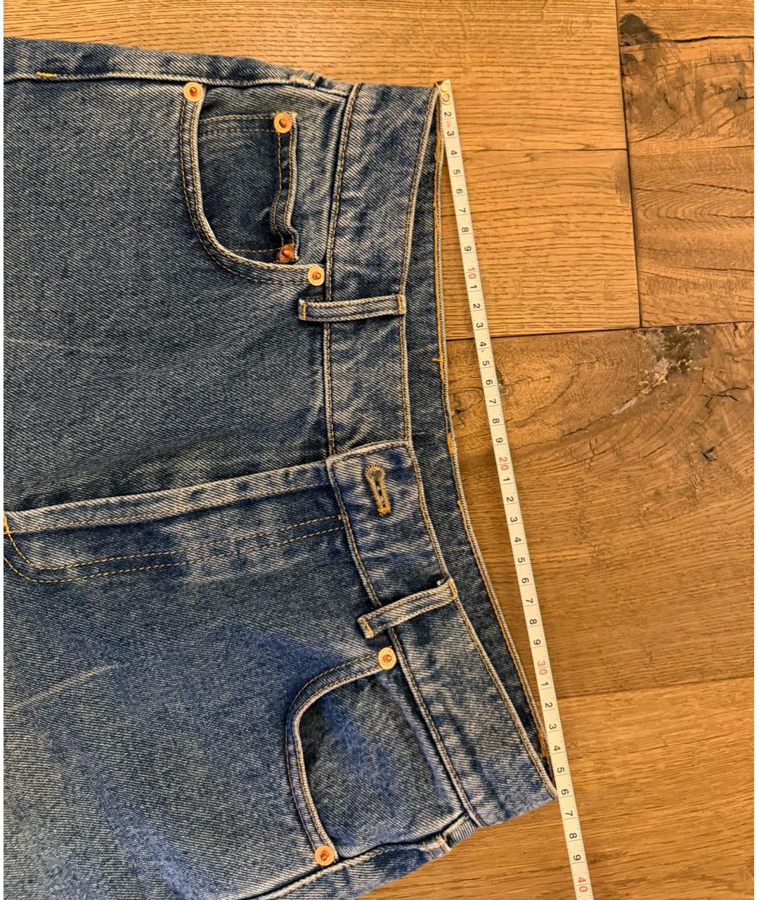 BALENCIAGA Синие хлопковые прямые джинсы, фото 3