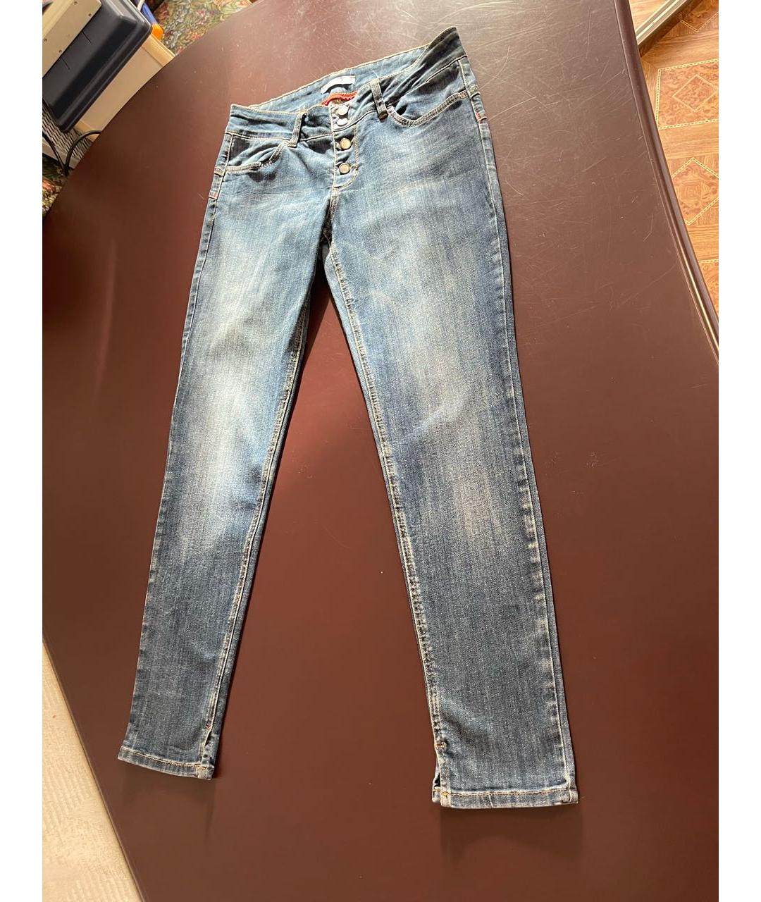 LIU JO Синие хлопковые джинсы слим, фото 2