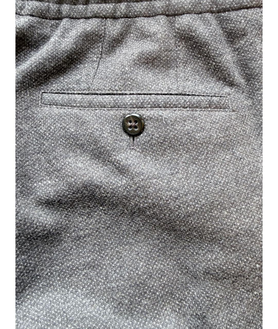 CORNELIANI Коричневые полиэстеровые повседневные брюки, фото 4