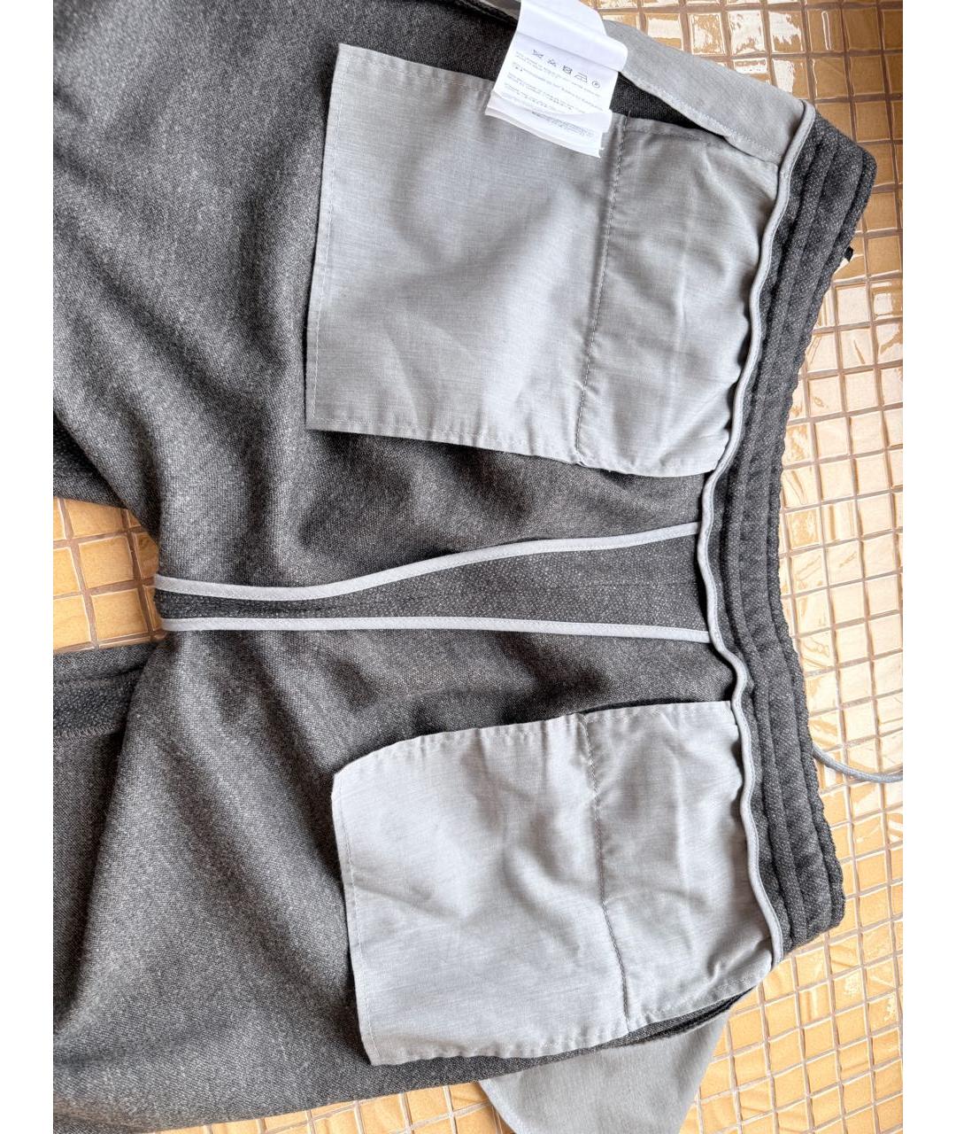 CORNELIANI Коричневые полиэстеровые повседневные брюки, фото 3