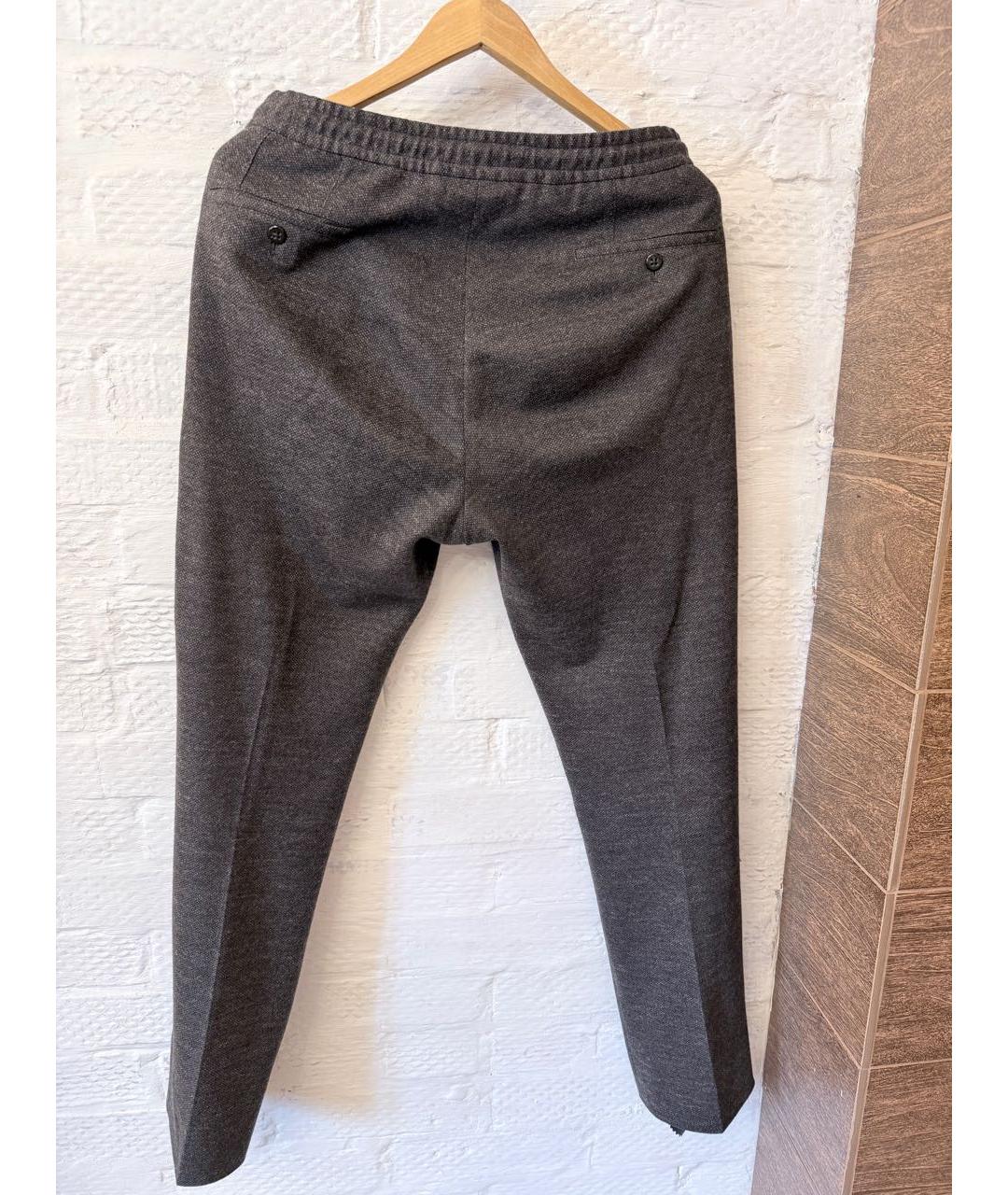 CORNELIANI Коричневые полиэстеровые повседневные брюки, фото 2