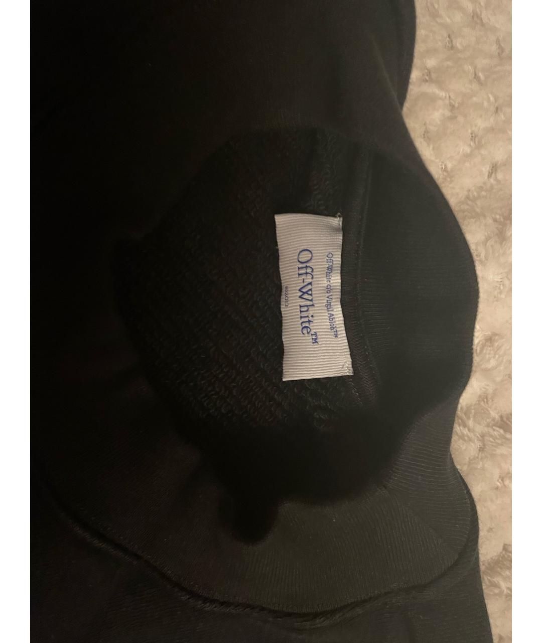 OFF-WHITE Черный хлопко-эластановый джемпер / свитер, фото 4