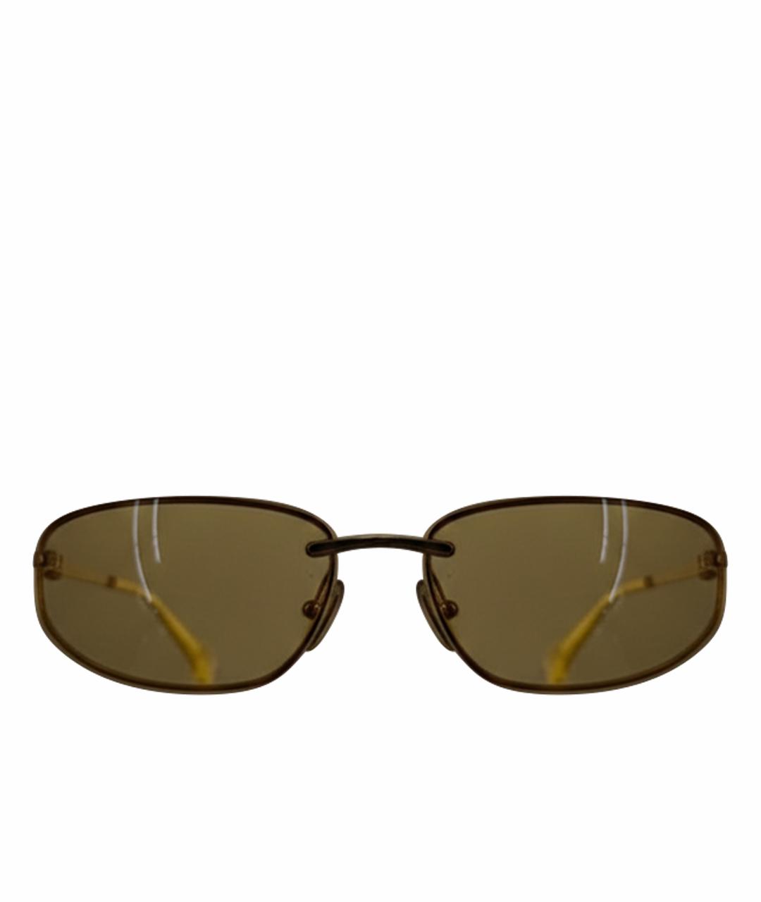 MIU MIU Желтые металлические солнцезащитные очки, фото 1