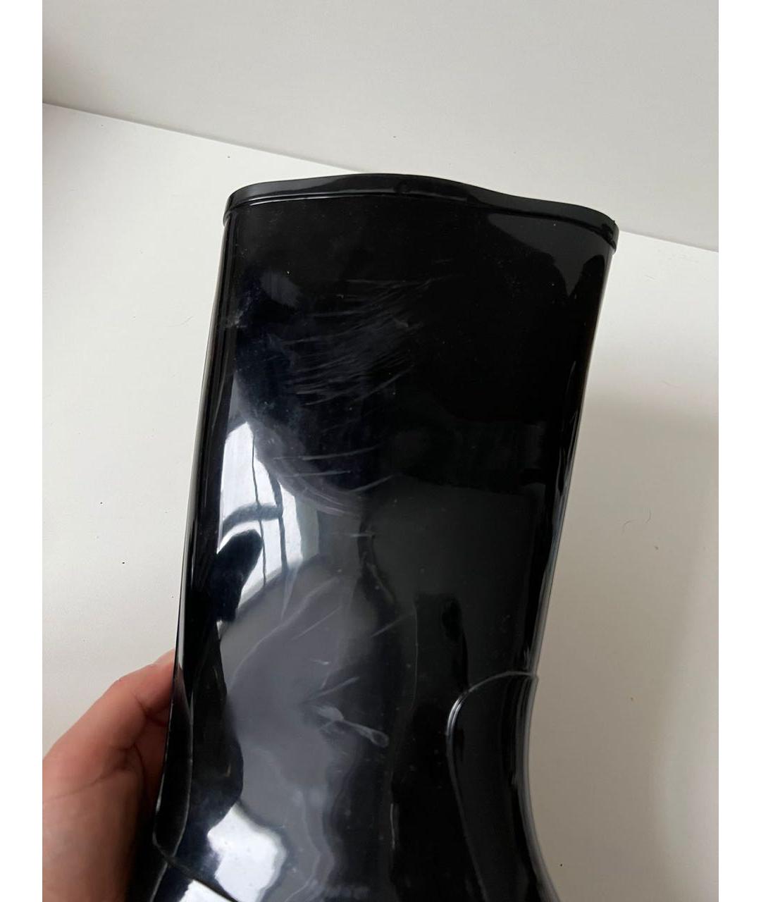 CHANEL Черные резиновые сапоги, фото 7