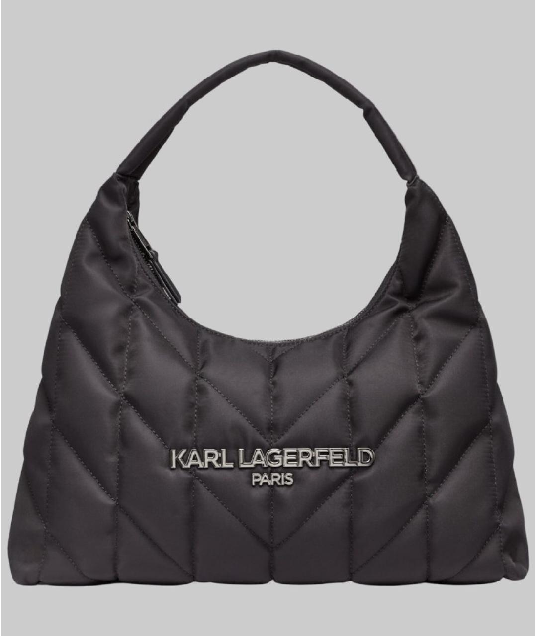 KARL LAGERFELD Черная сумка с короткими ручками, фото 3