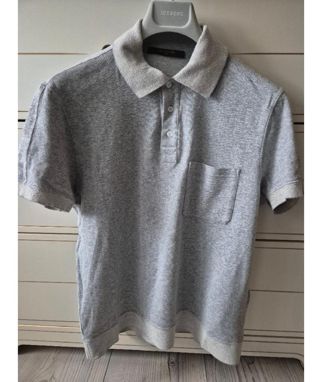 LOUIS VUITTON Серое поло с коротким рукавом, фото 5