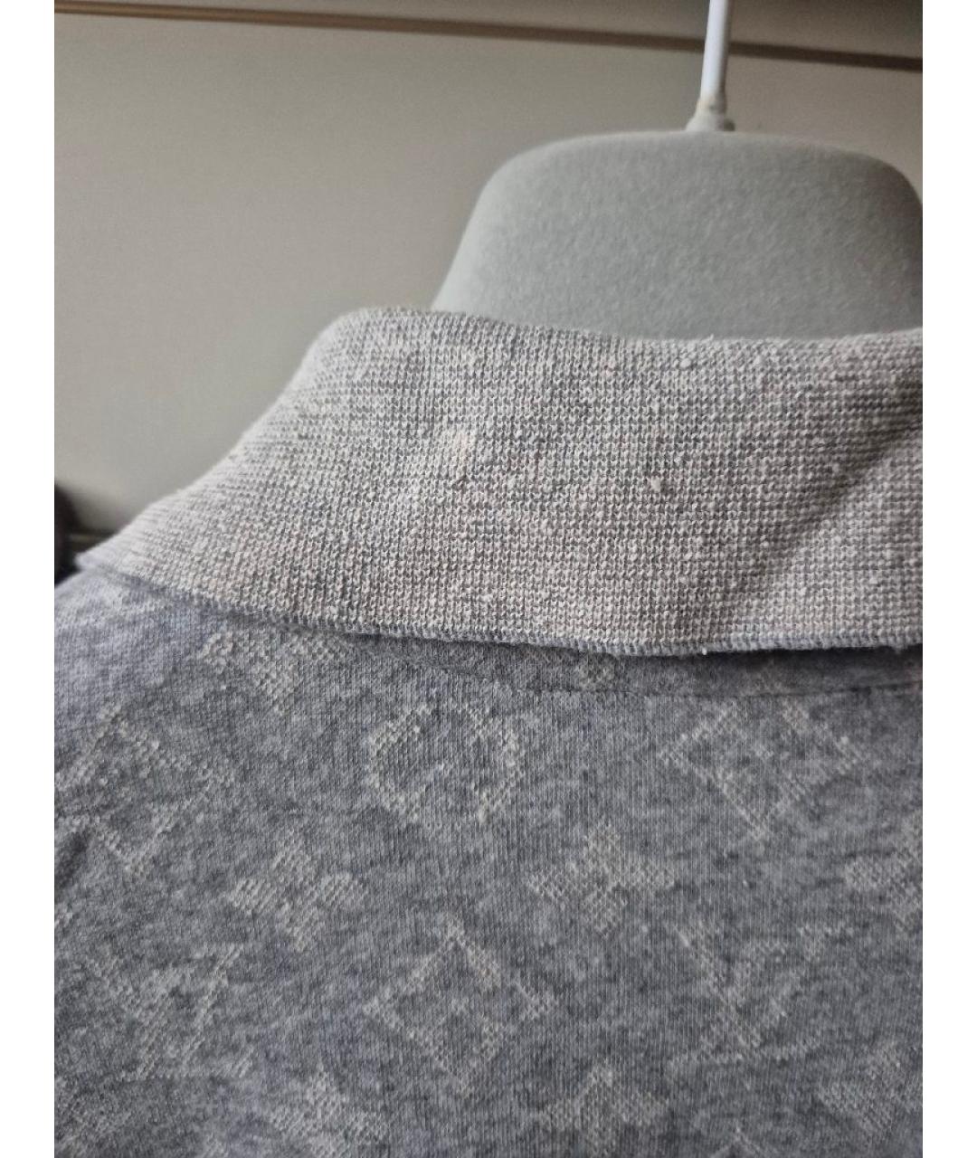 LOUIS VUITTON Серое поло с коротким рукавом, фото 3