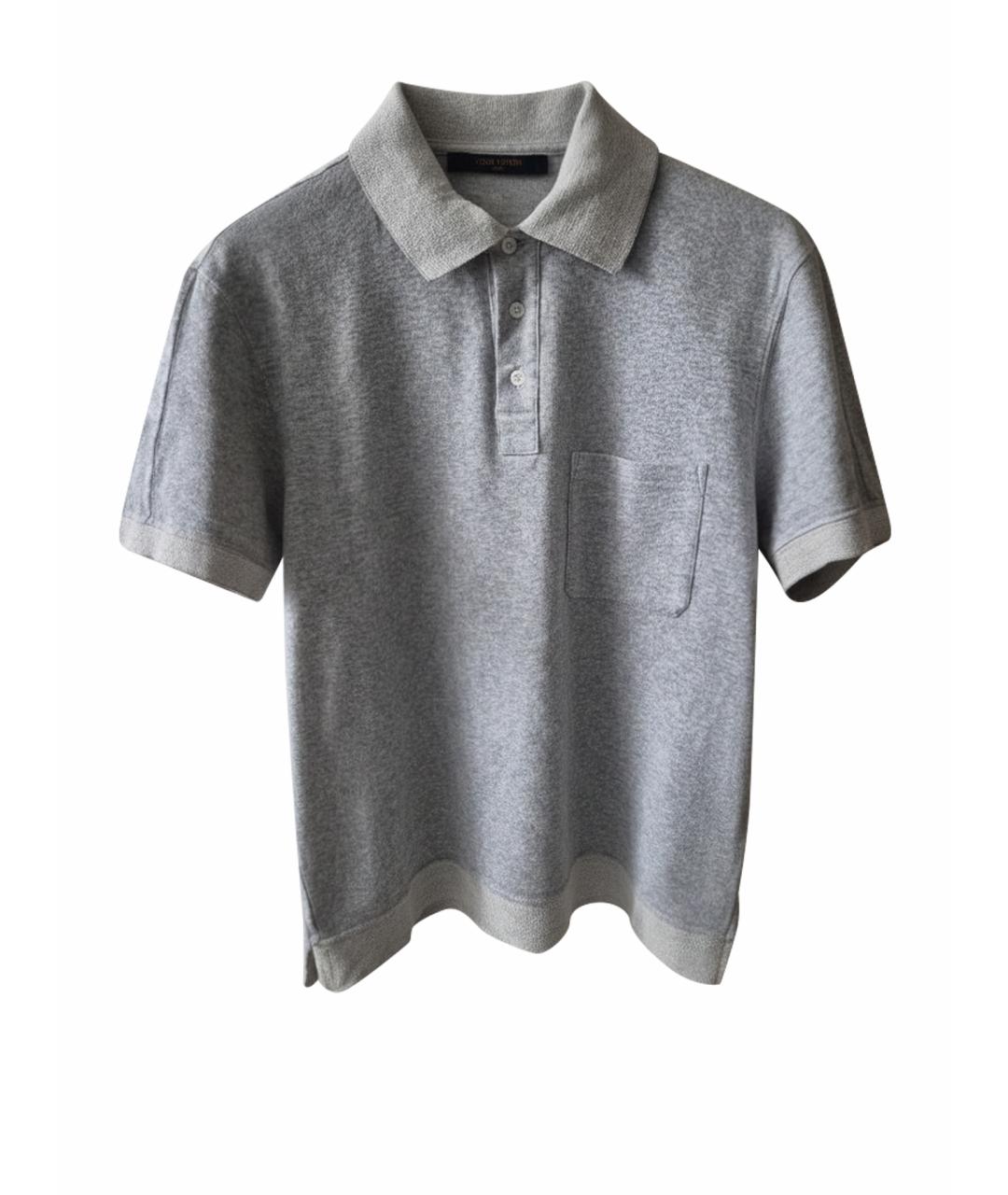 LOUIS VUITTON Серое поло с коротким рукавом, фото 1