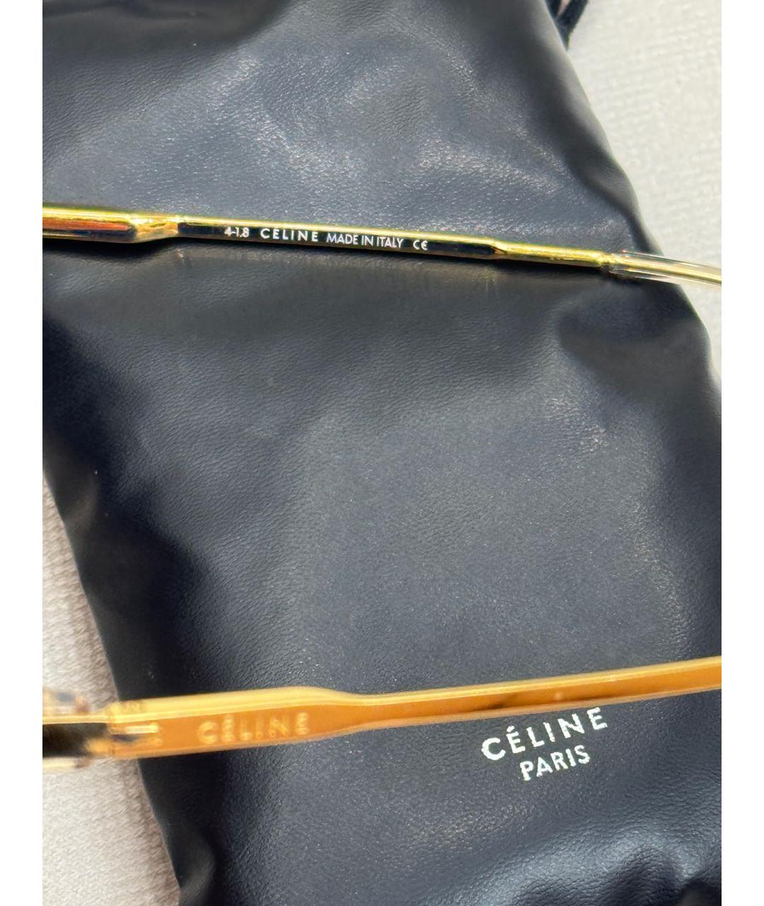 CELINE Золотые пластиковые солнцезащитные очки, фото 7
