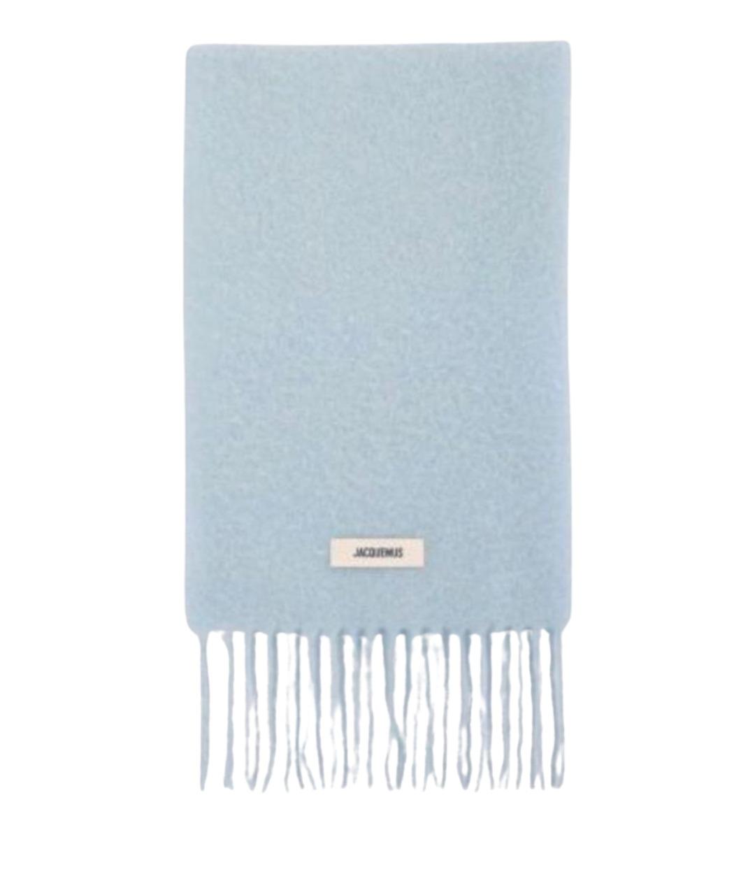 JACQUEMUS Голубой шерстяной шарф, фото 1