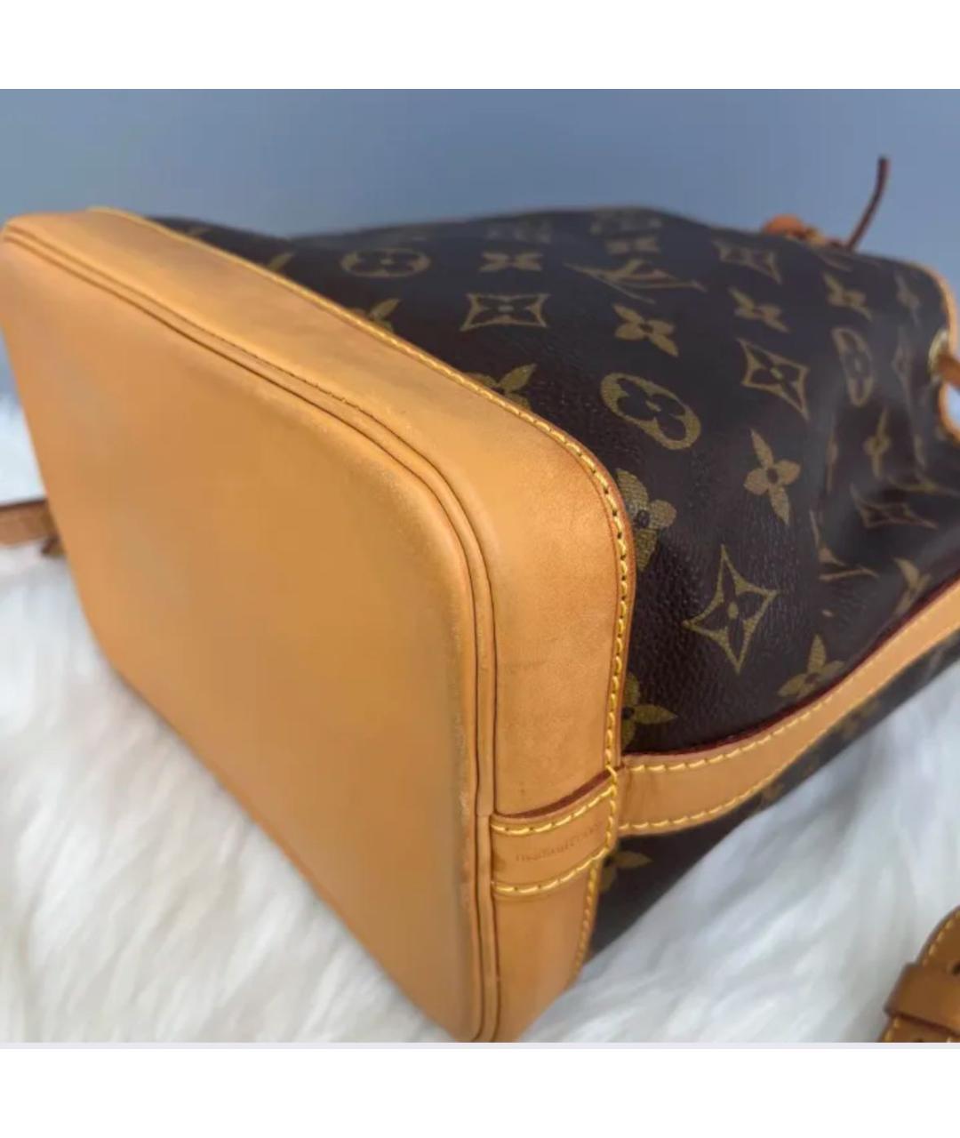 LOUIS VUITTON Коричневая кожаная сумка через плечо, фото 8