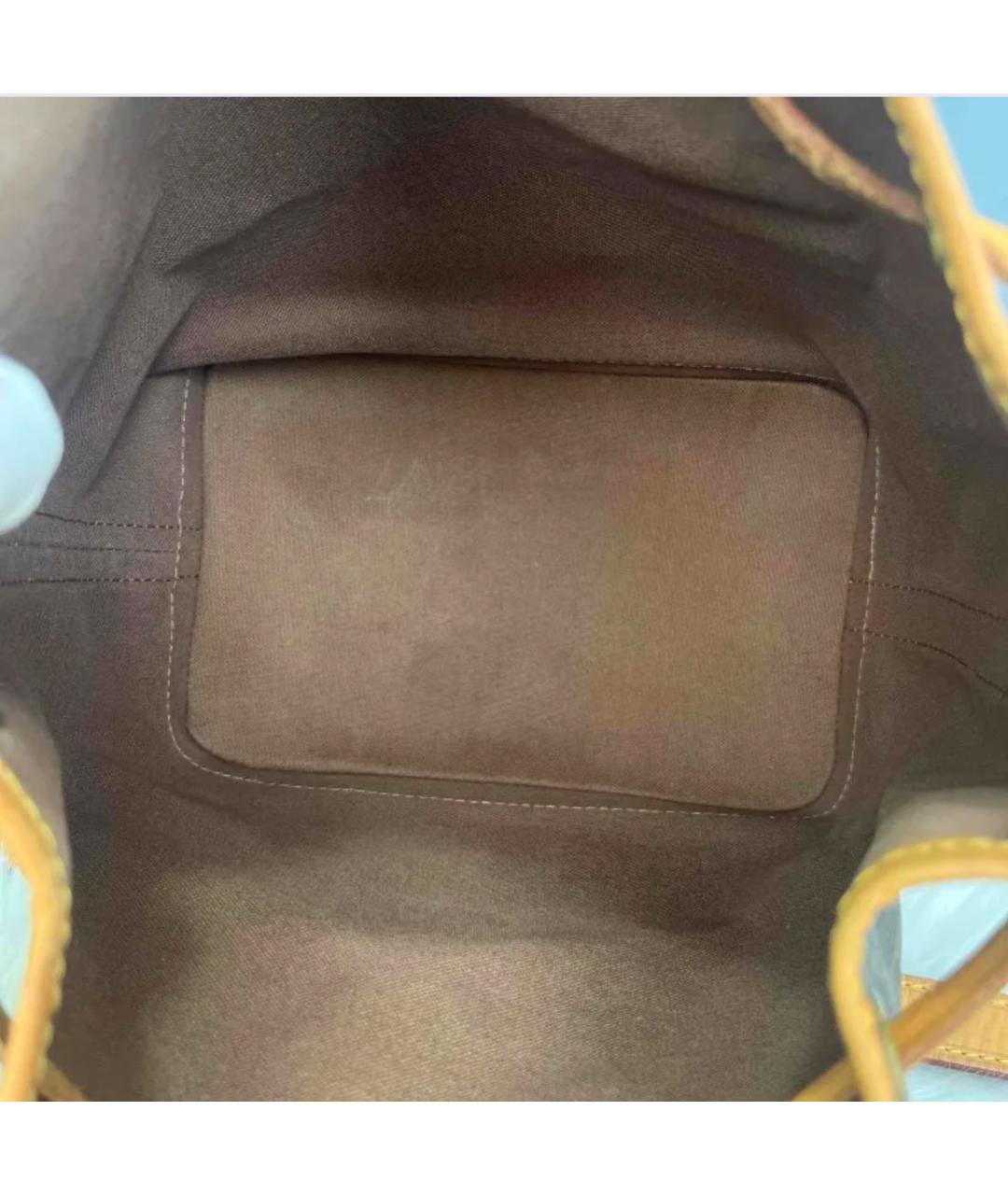 LOUIS VUITTON Коричневая кожаная сумка через плечо, фото 4