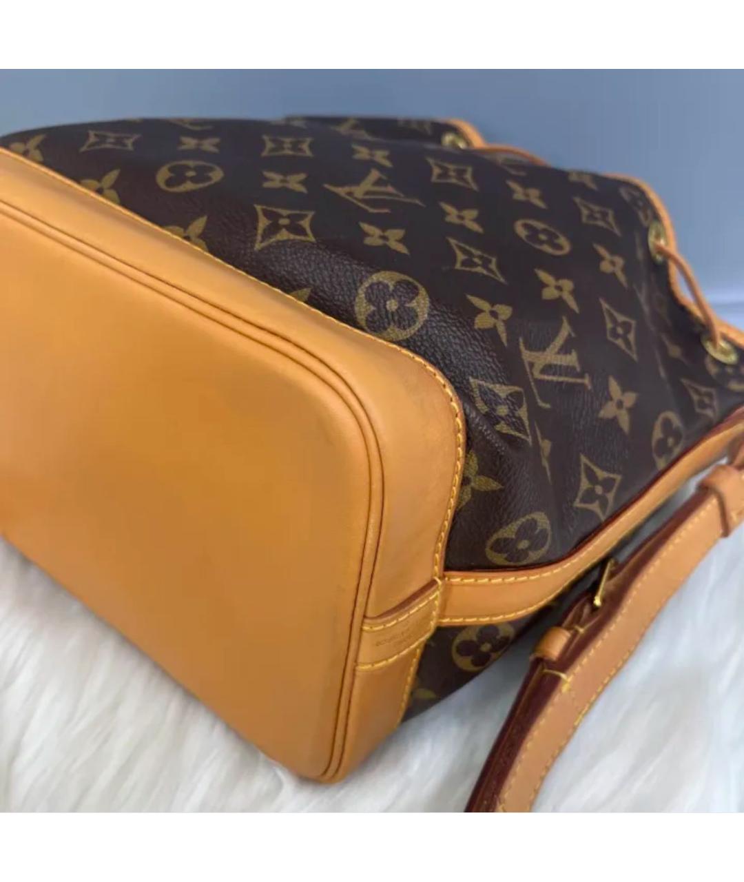 LOUIS VUITTON Коричневая кожаная сумка через плечо, фото 7