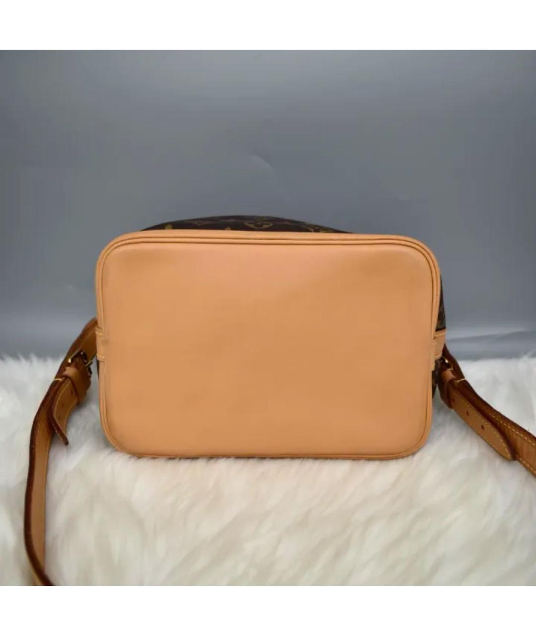 LOUIS VUITTON Коричневая кожаная сумка через плечо, фото 3