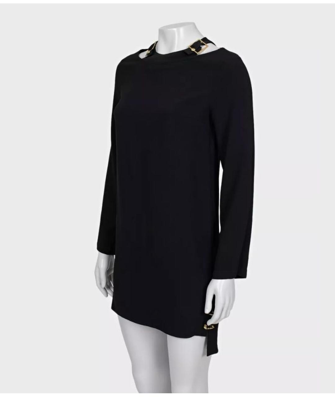 VERSUS VERSACE Черное ацетатное коктейльное платье, фото 8